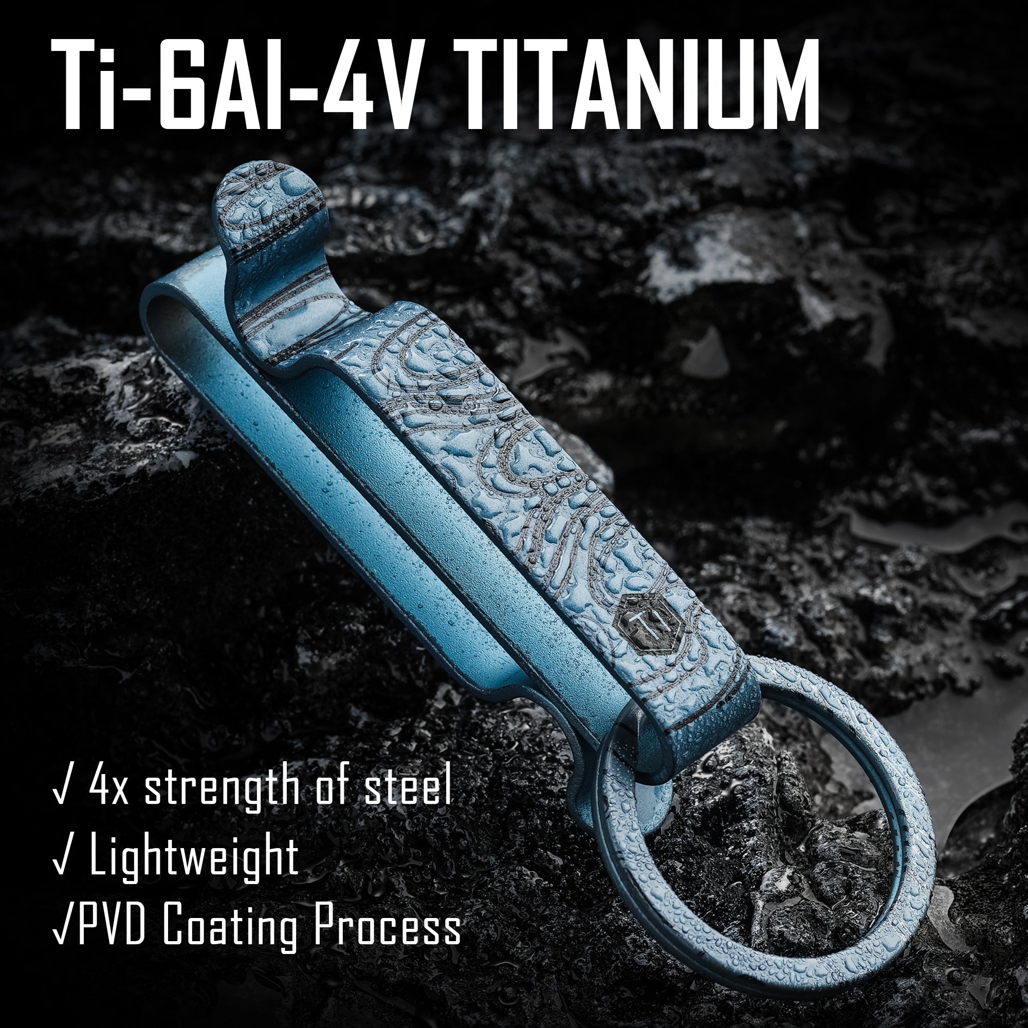 KM00 Titanium Alloy Keychain Belt Clip