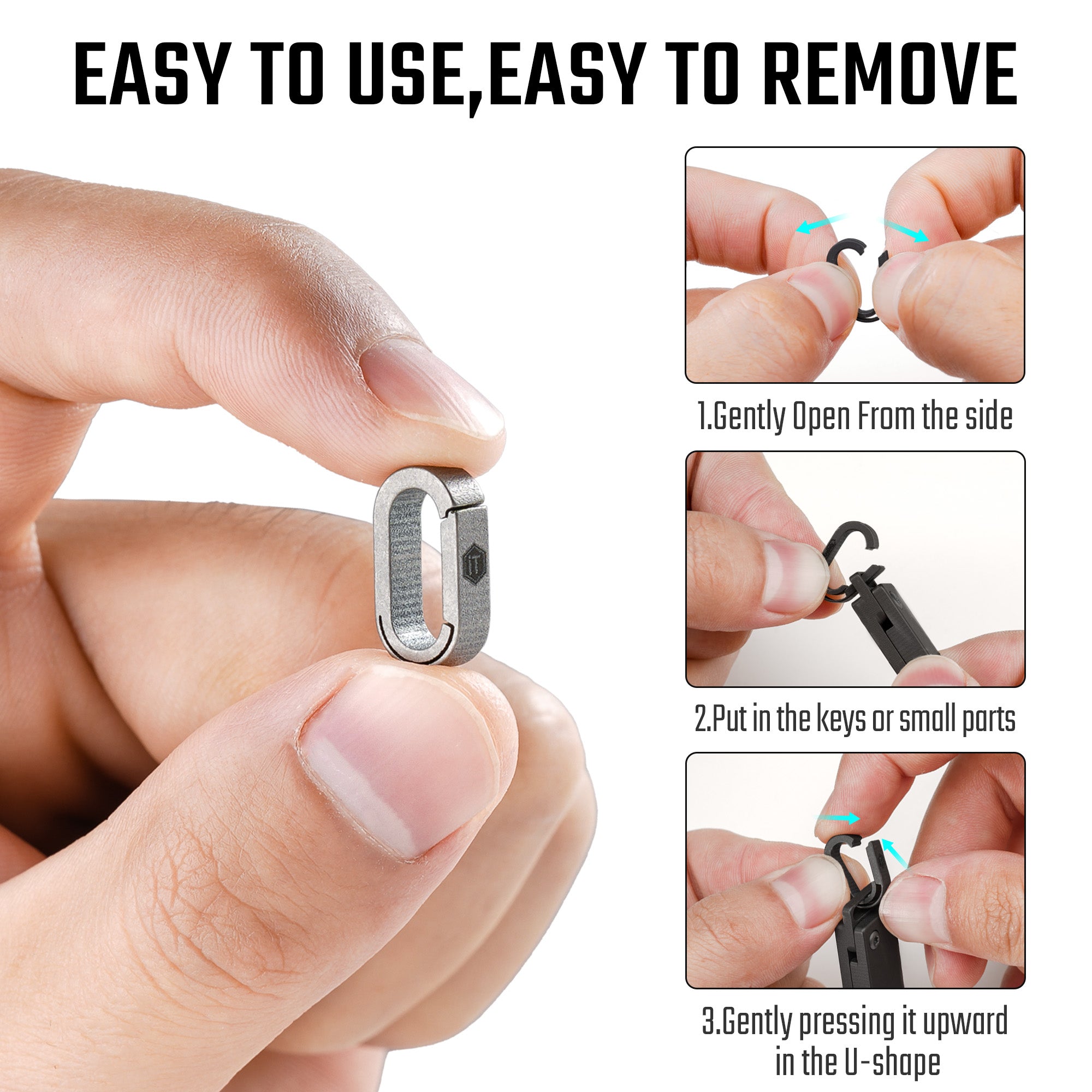 KA42 10PCS Mini Split Key Ring Quick Release Key Organizer