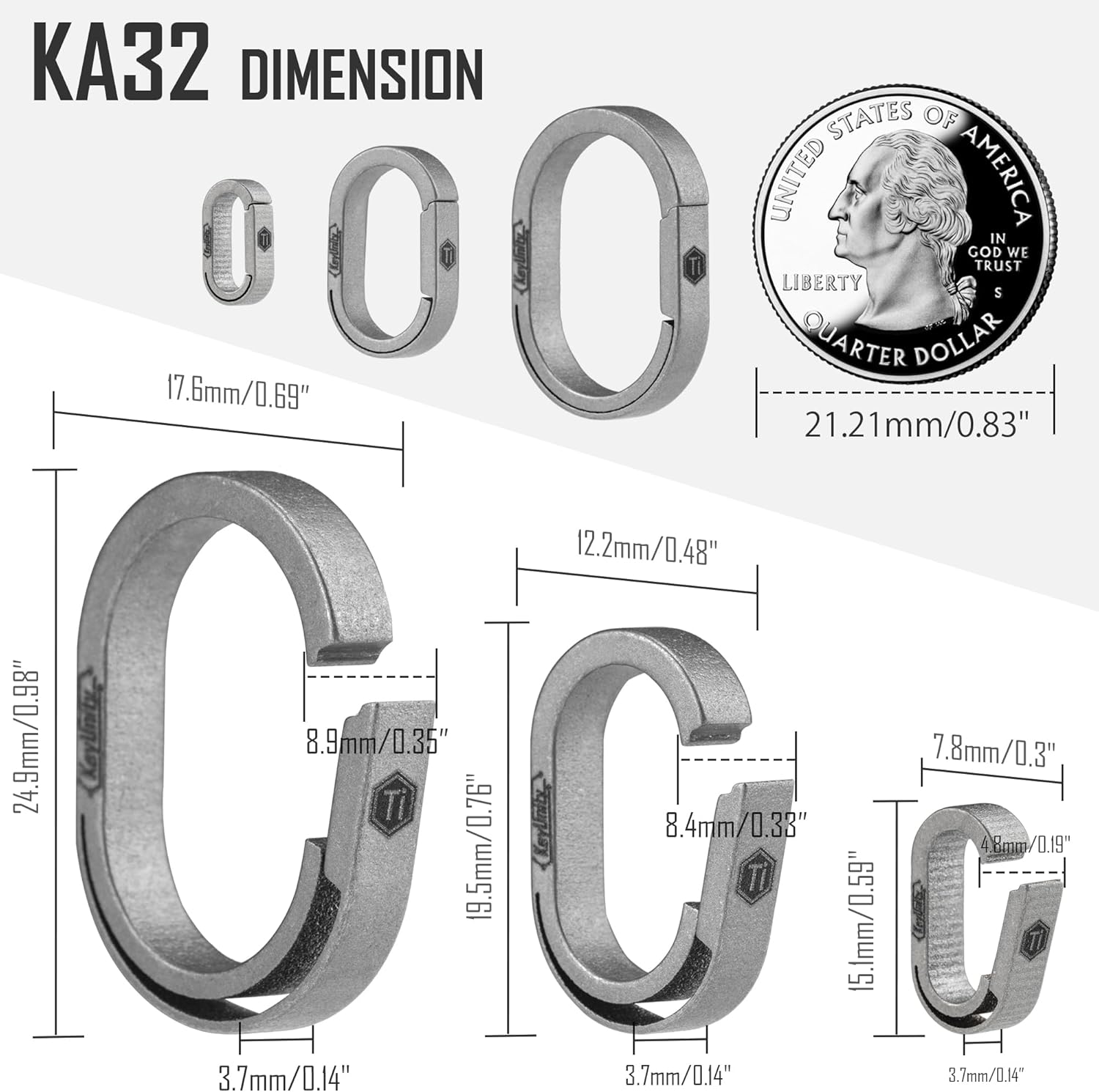 KA32 Titanium Key Ring