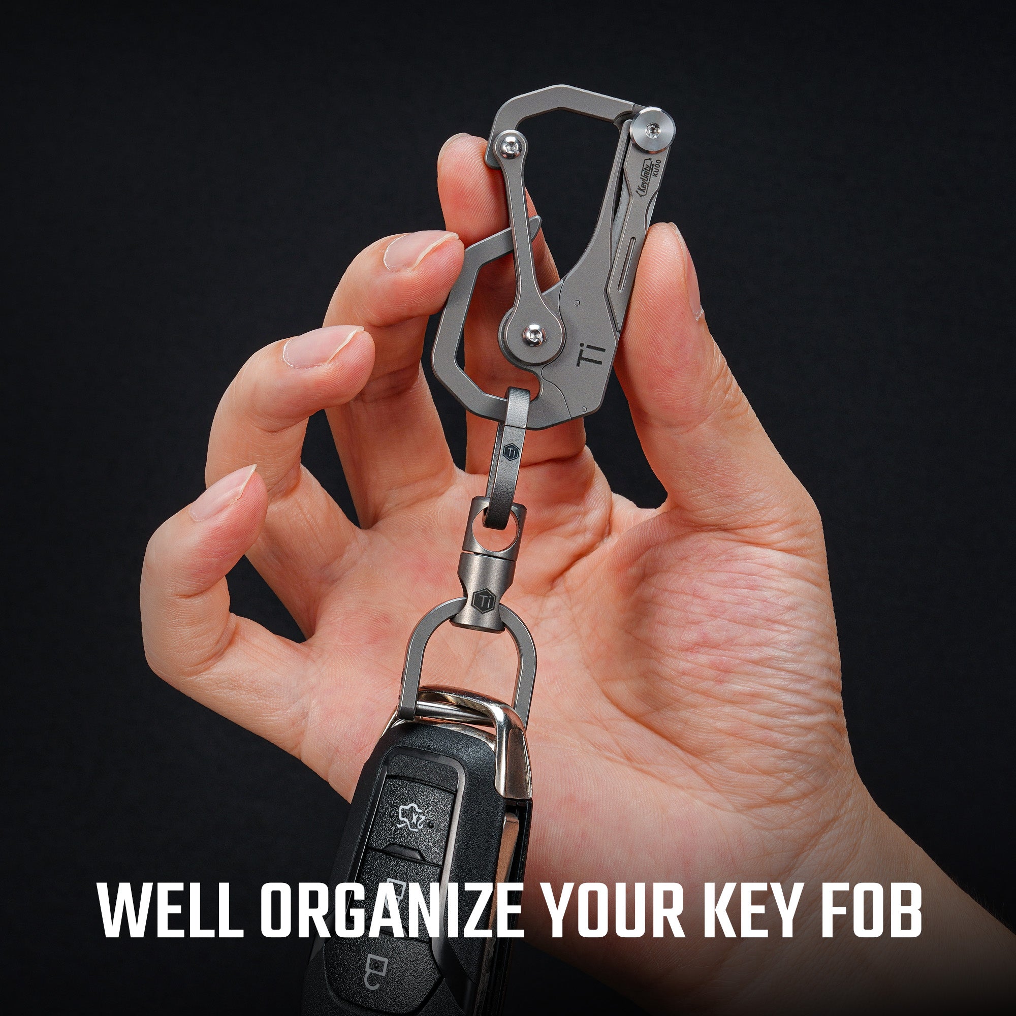 KA40 Titanium Alloy Swivel Key Ring