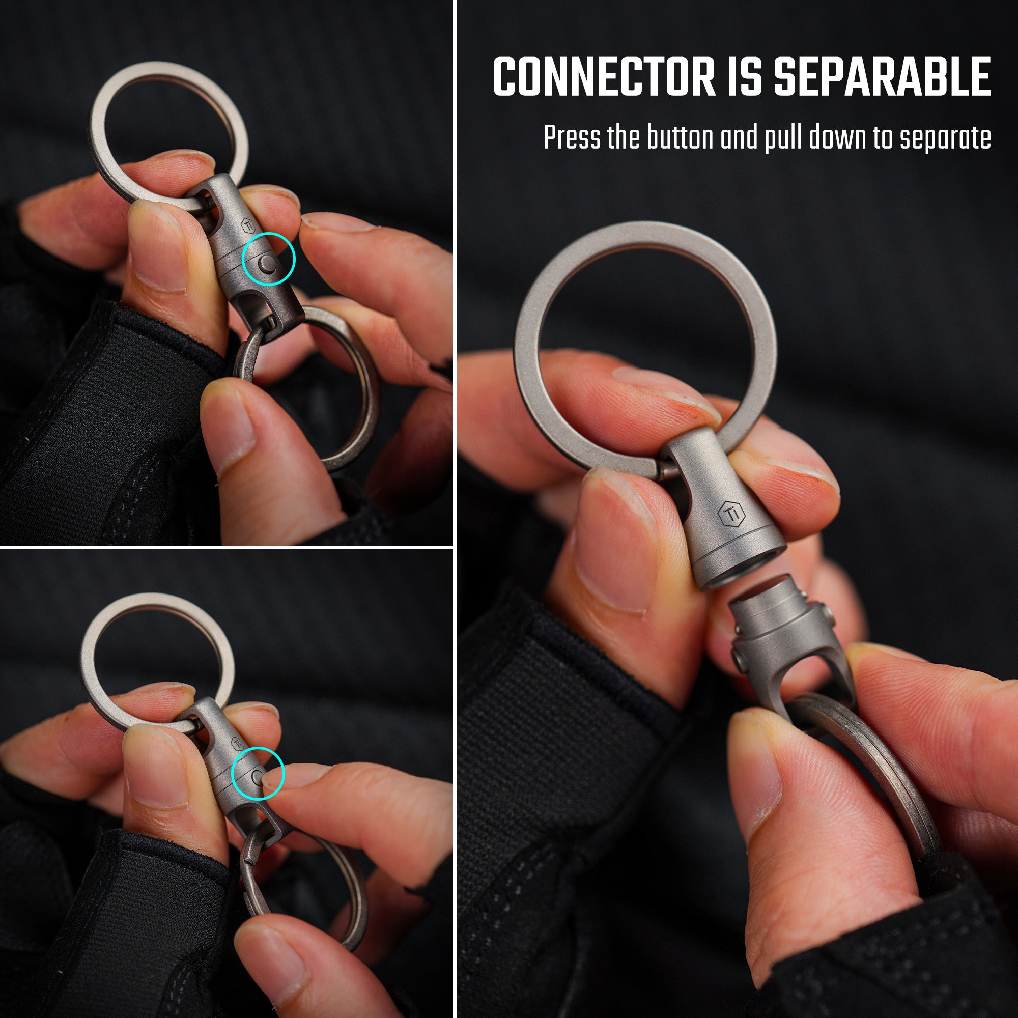 KA45SW Titanium Swivel Key Ring