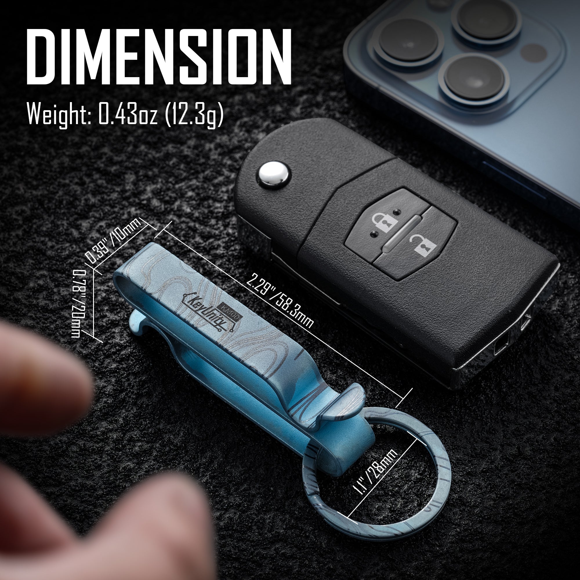 KM00 Titanium Alloy Keychain Belt Clip