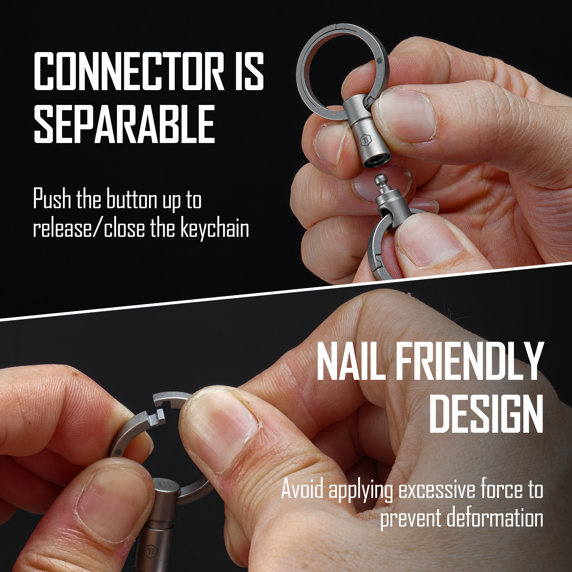 KA38SW Double-end Swivel Keychain Key Ring Connector