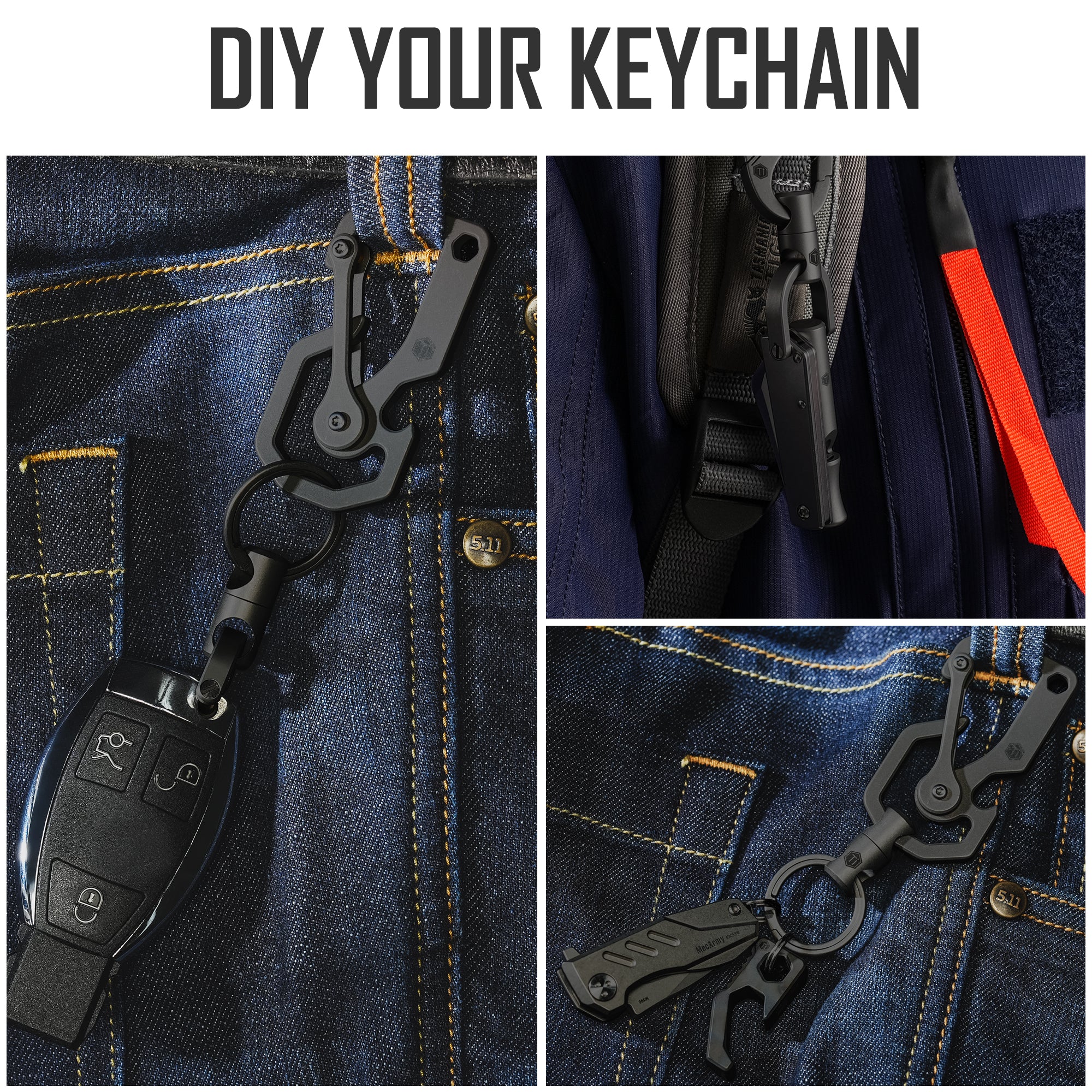 KM13 Titanium Alloy Keychain Key Ring Connector