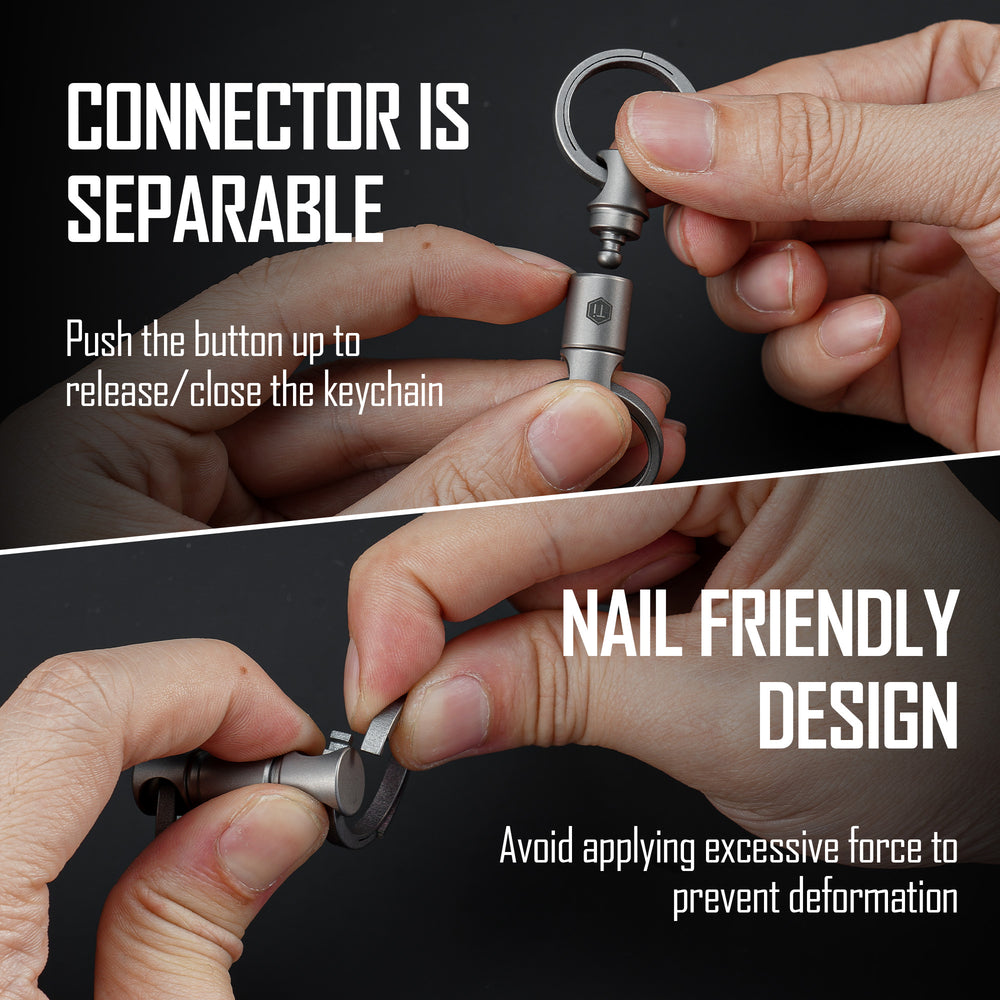 KeyUnity KA37SW Double-end Swivel Keychain Key Ring Connector