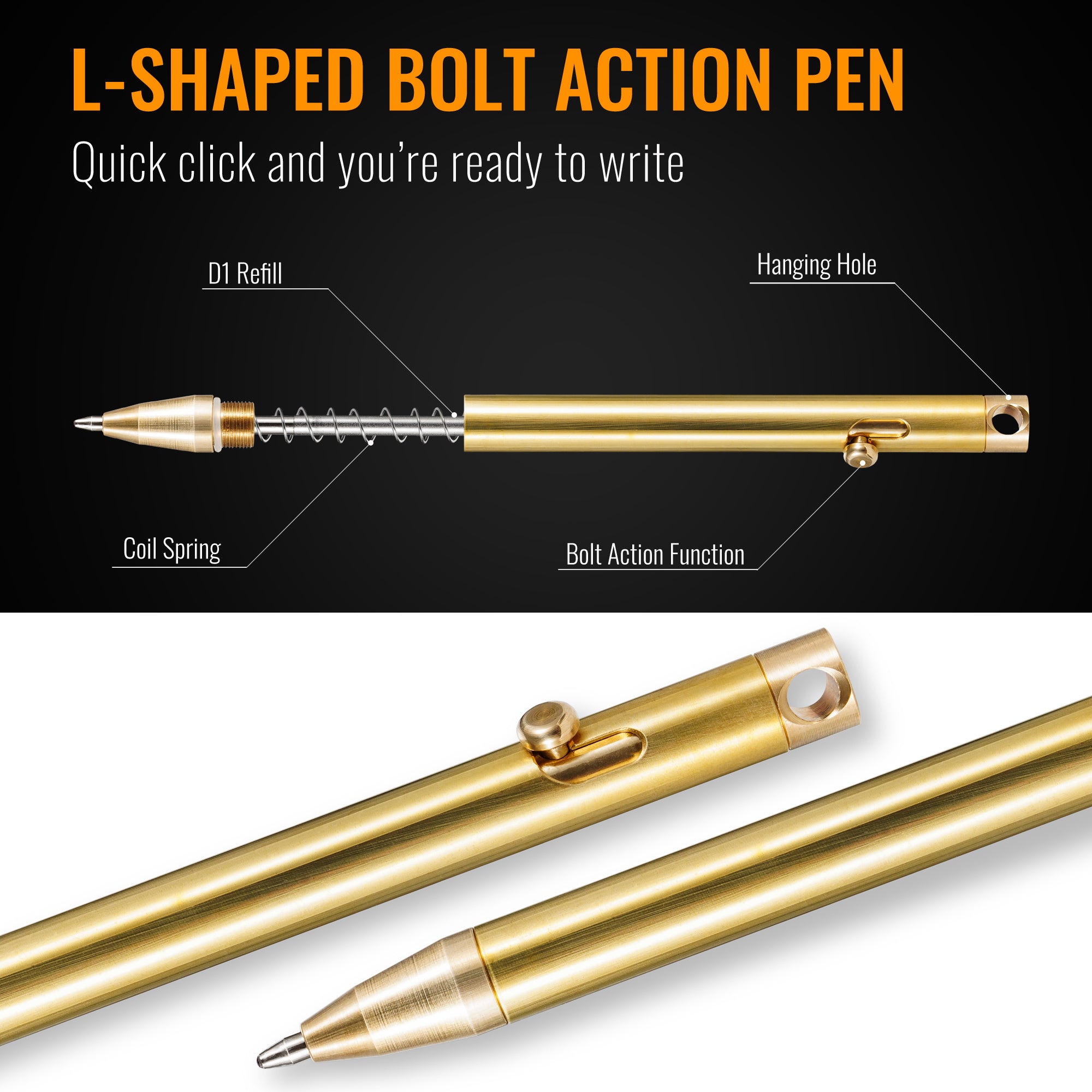 KP00 Titanium Alloy Bolt Action Pen