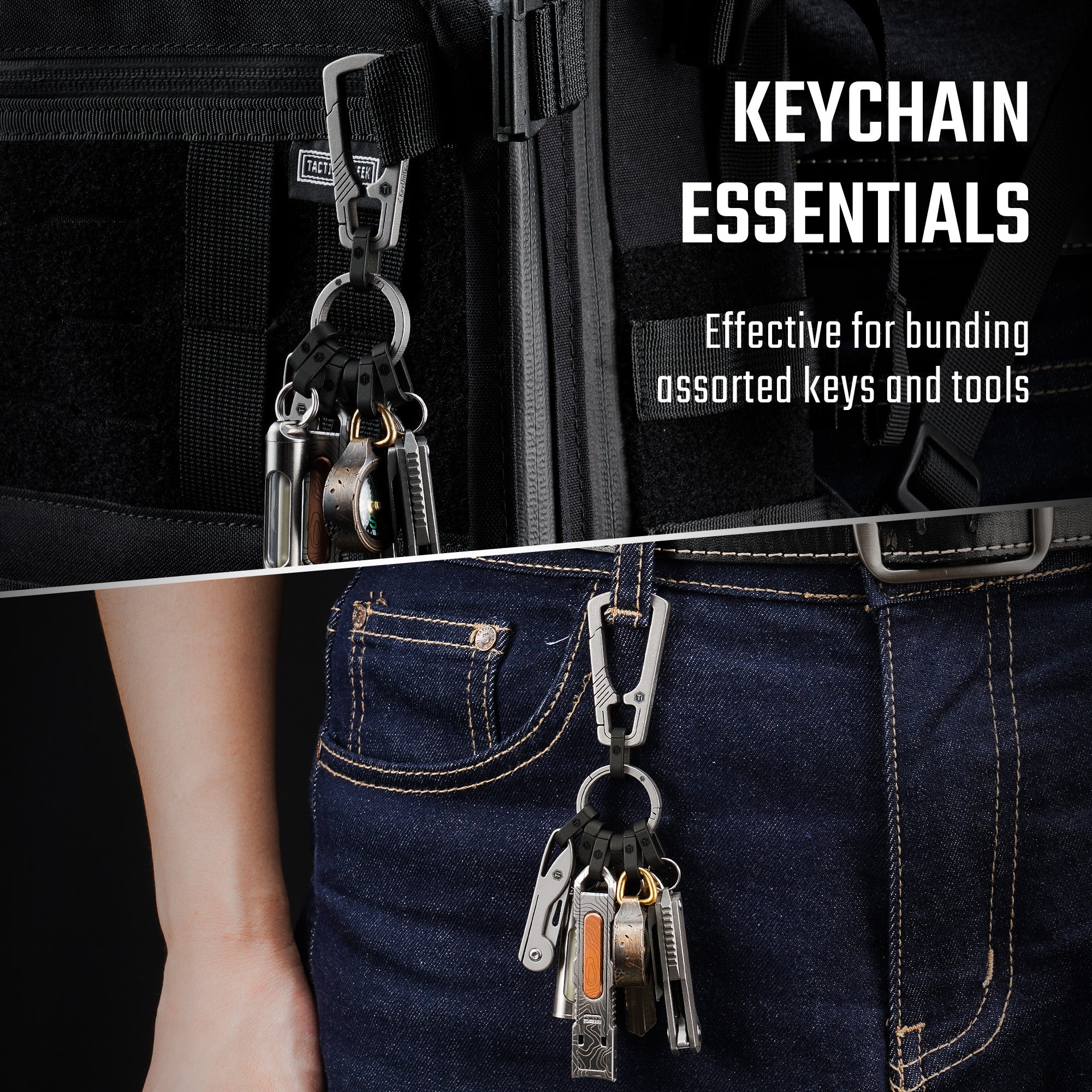 KA41 6PCS Mini Split Key Ring Quick Release Key Organizer