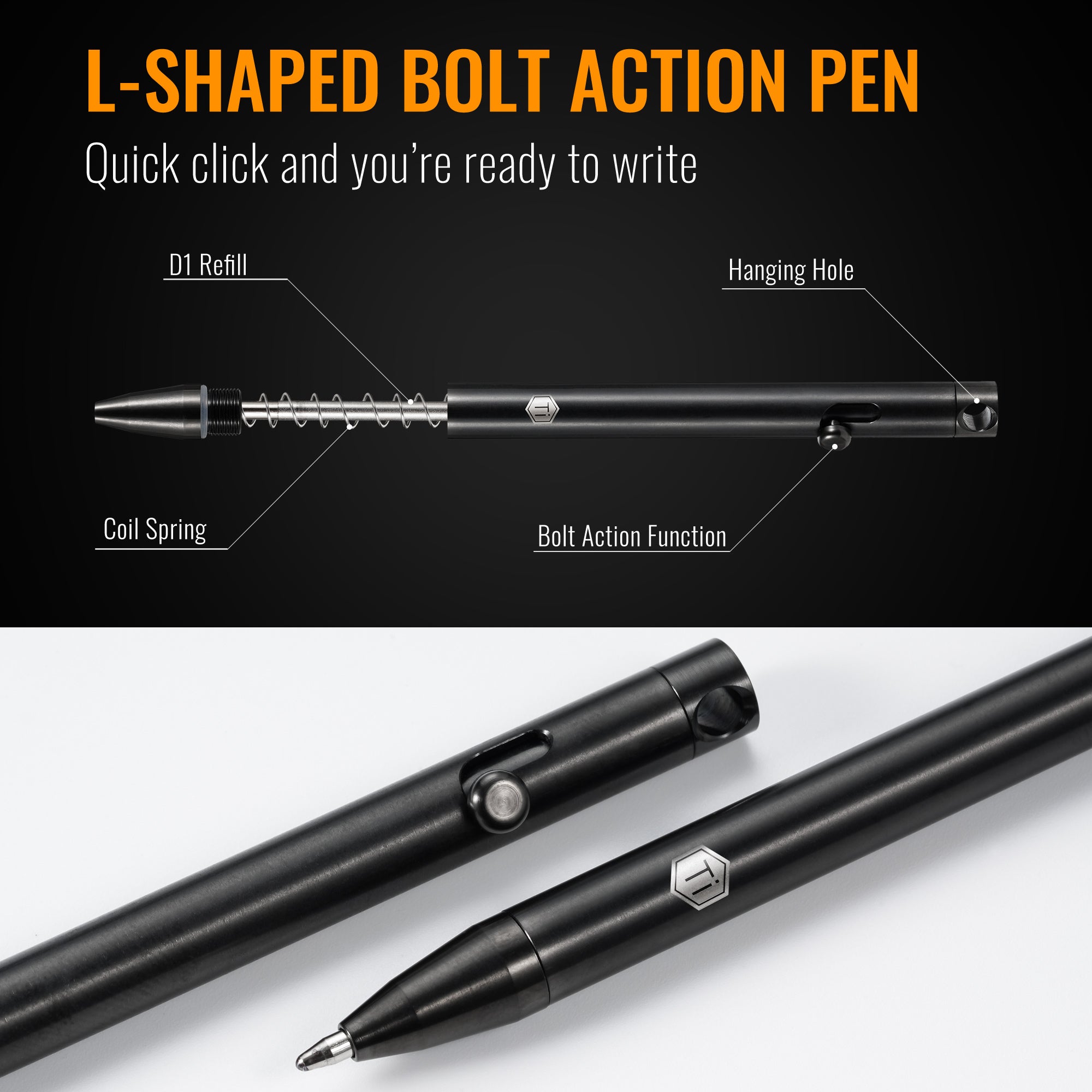 KP00 Titanium Alloy Bolt Action Pen