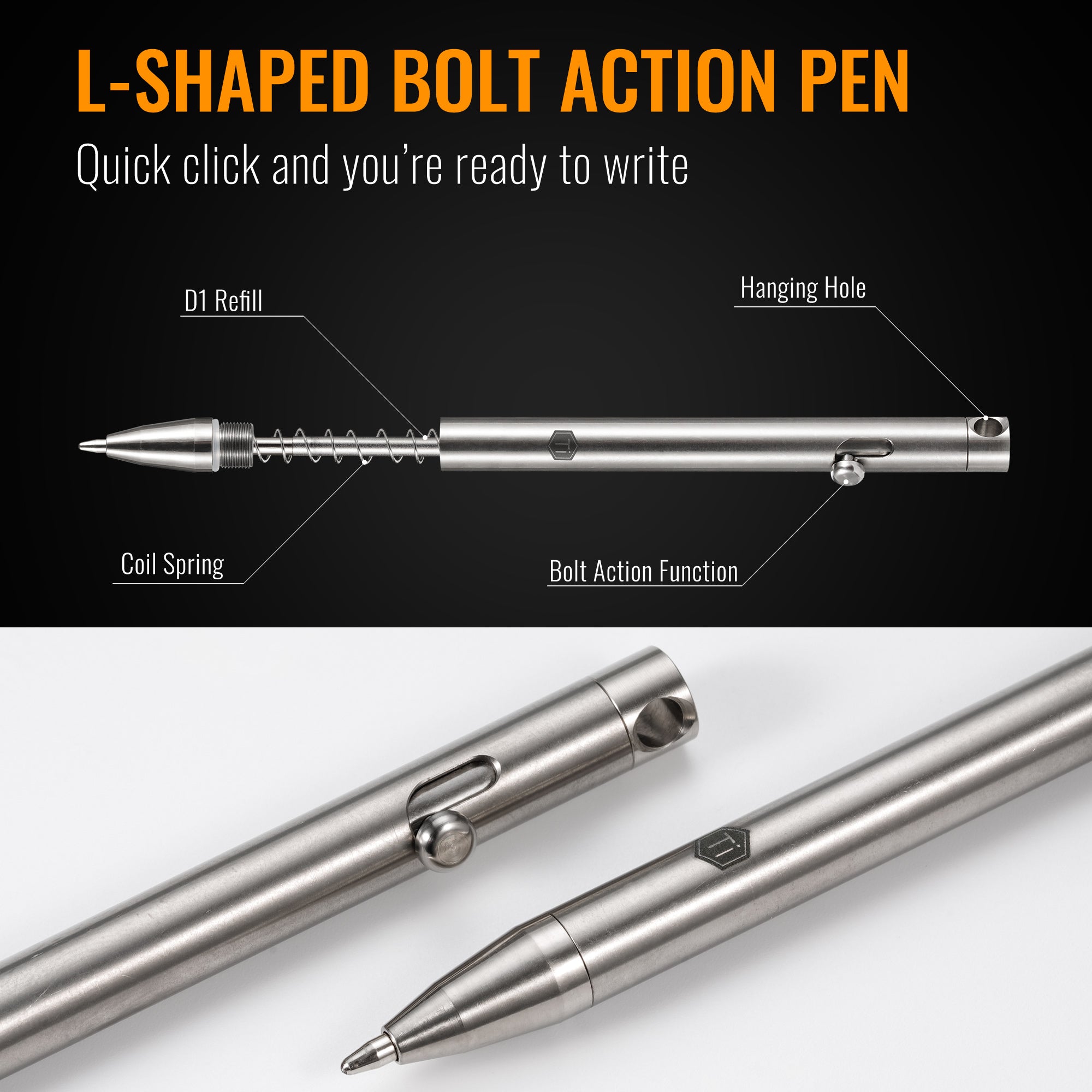 KP00 Titanium Alloy Bolt Action Pen