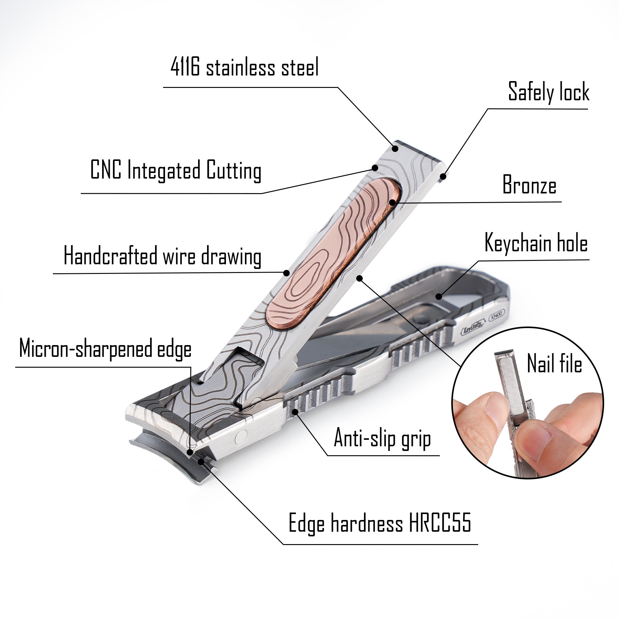 KN00 Folding Nail Clipper (Suminagashi Patter)