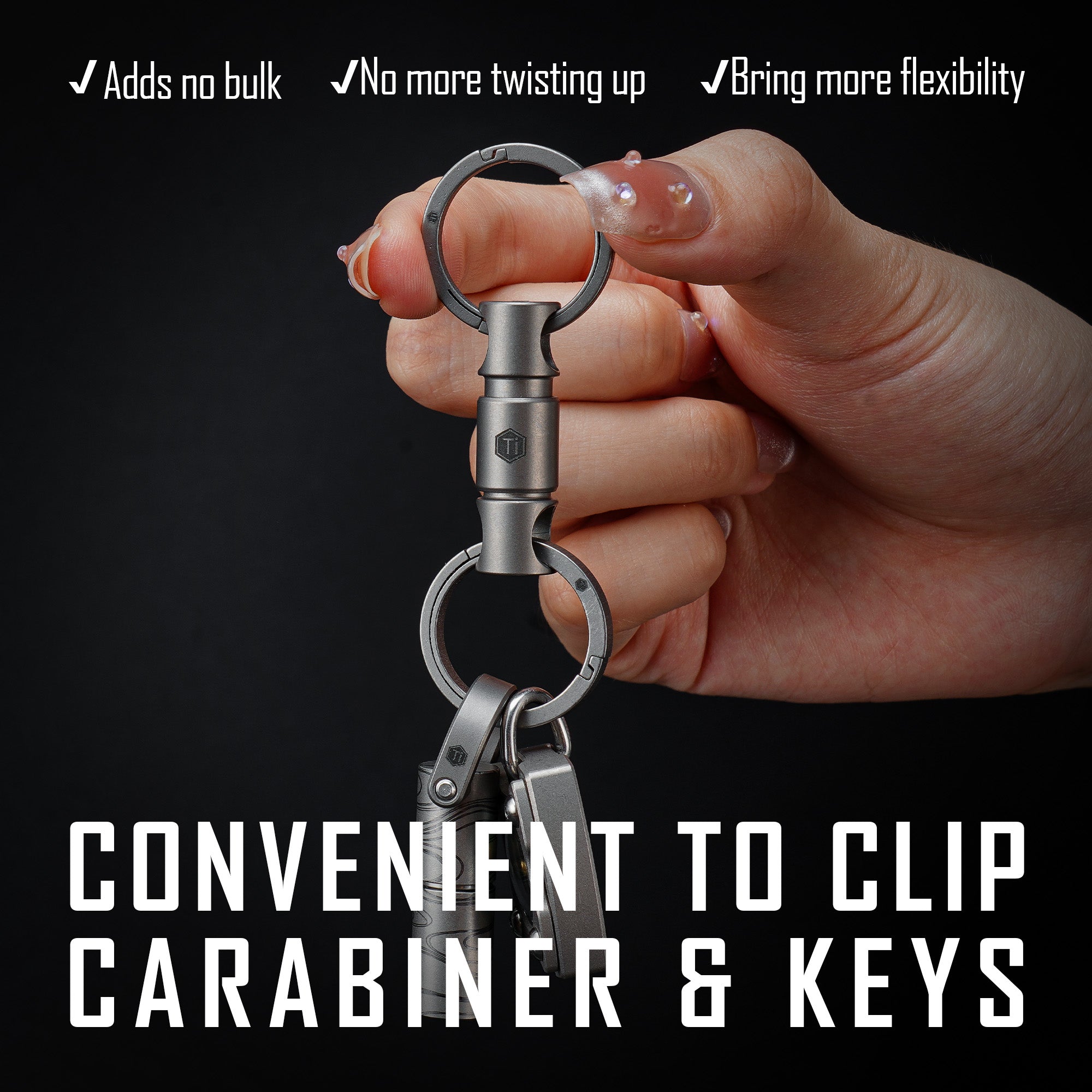 KA37SW Double-end Swivel Keychain Key Ring Connector