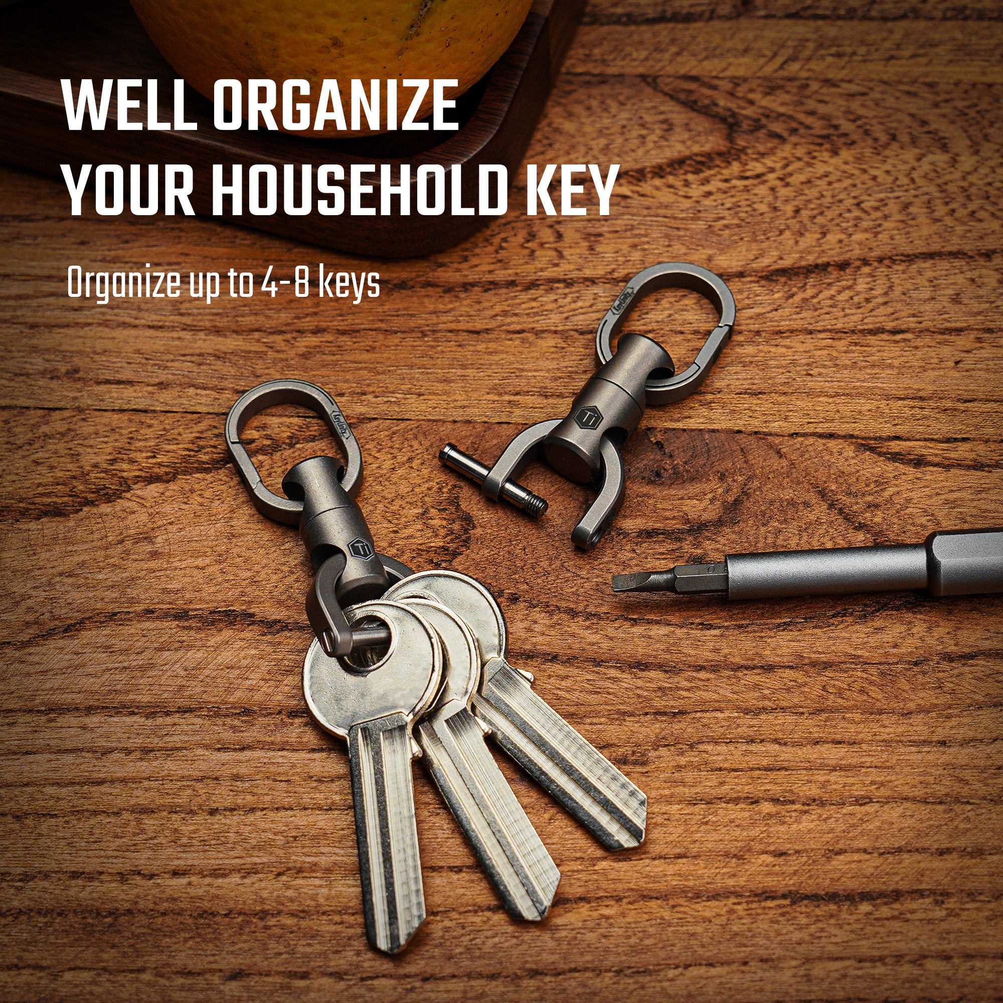 KA40 Titanium Alloy Swivel Key Ring