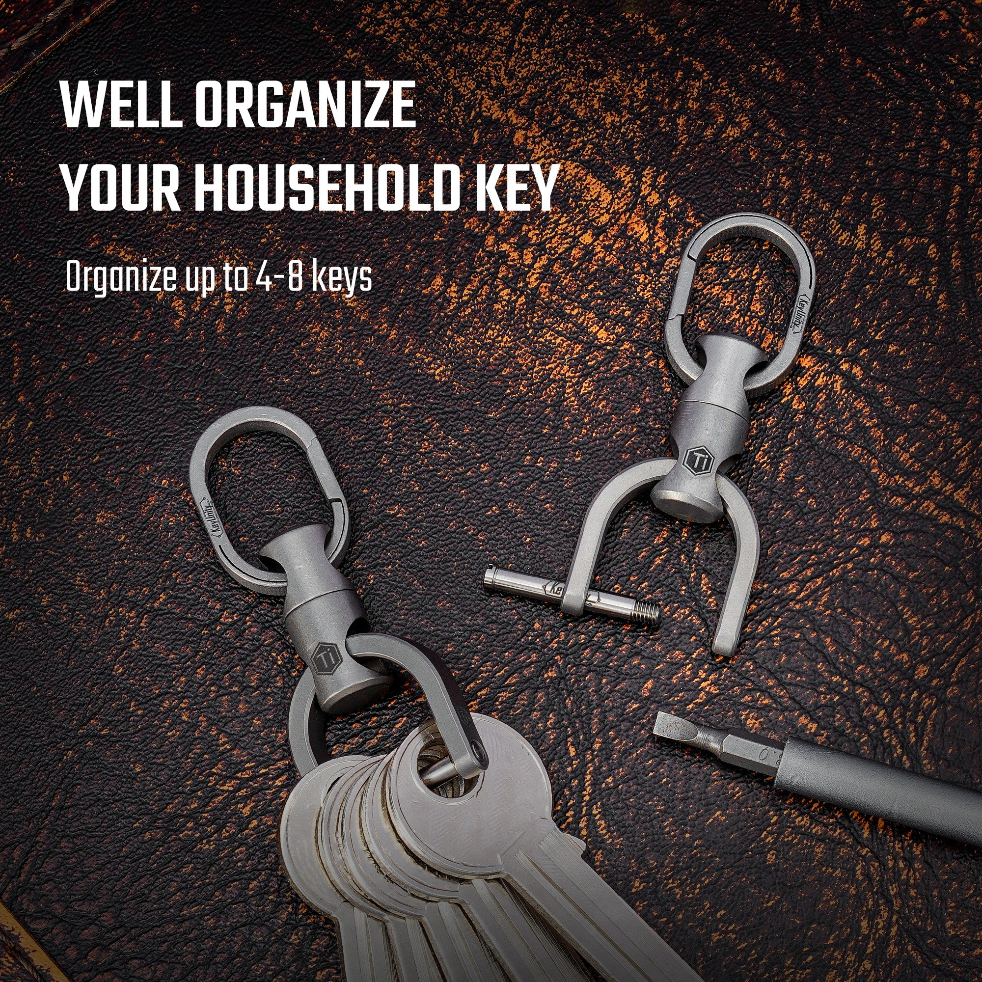 KA40 Titanium Alloy Swivel Key Ring