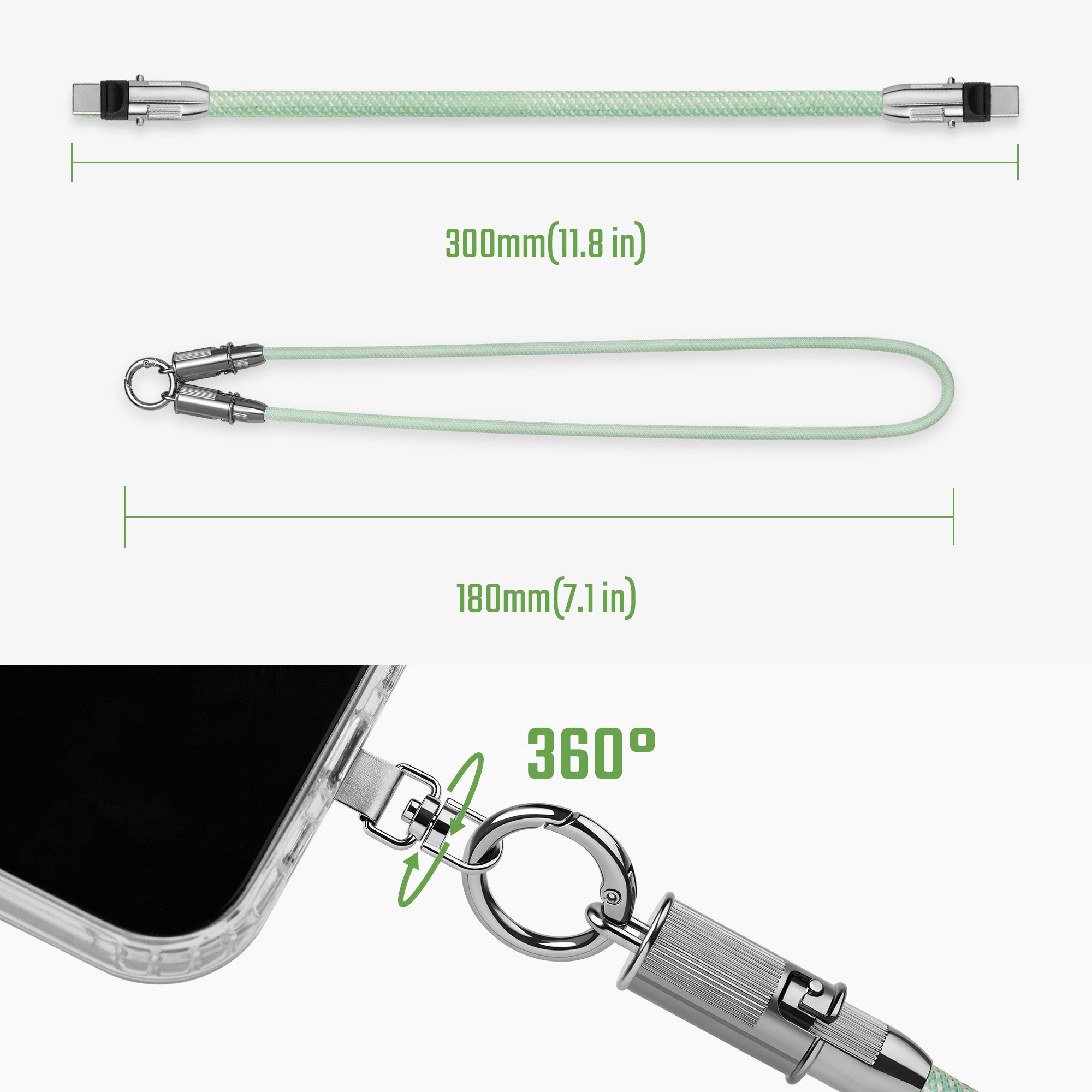 KH02/KH03 Phone Lanyard with USB C Charging