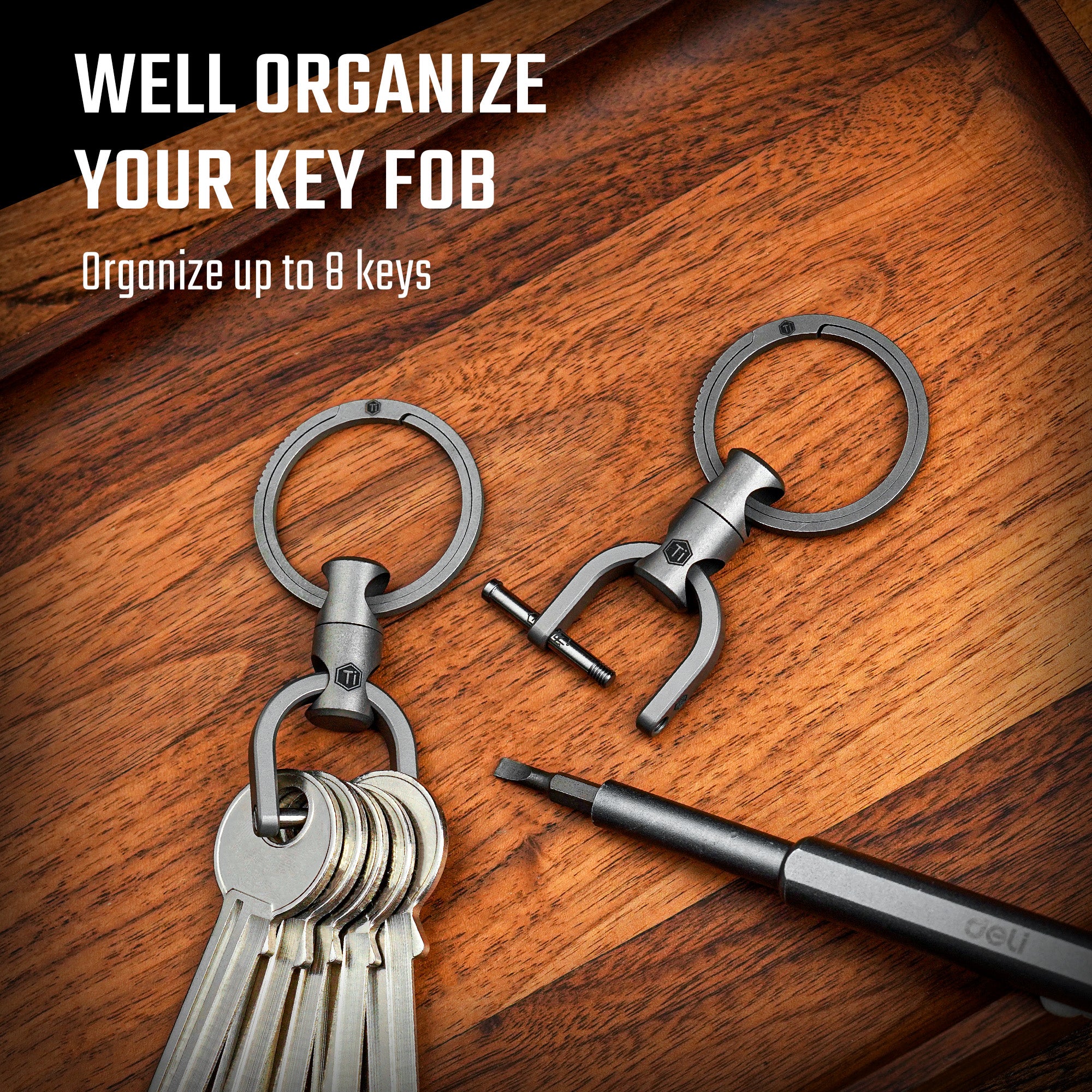 KM13 Titanium Alloy Keychain Key Ring Connector