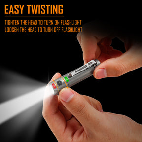 KF04 Mini LED Flashlight with AAA Battery & Pocket Clip