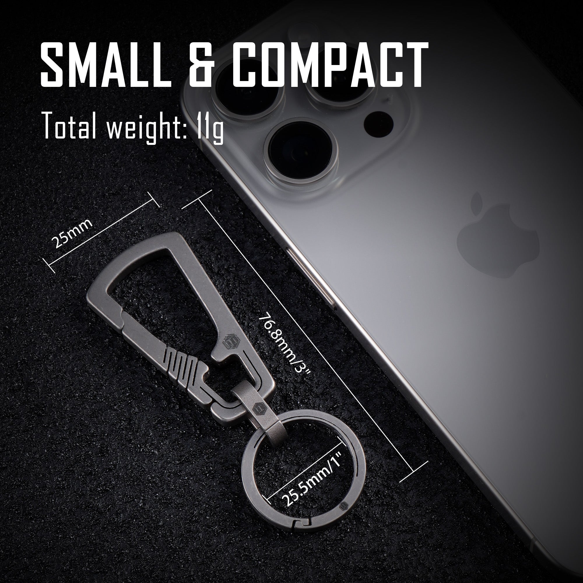 KM19SW Titanium Carabiner Keychain Clip