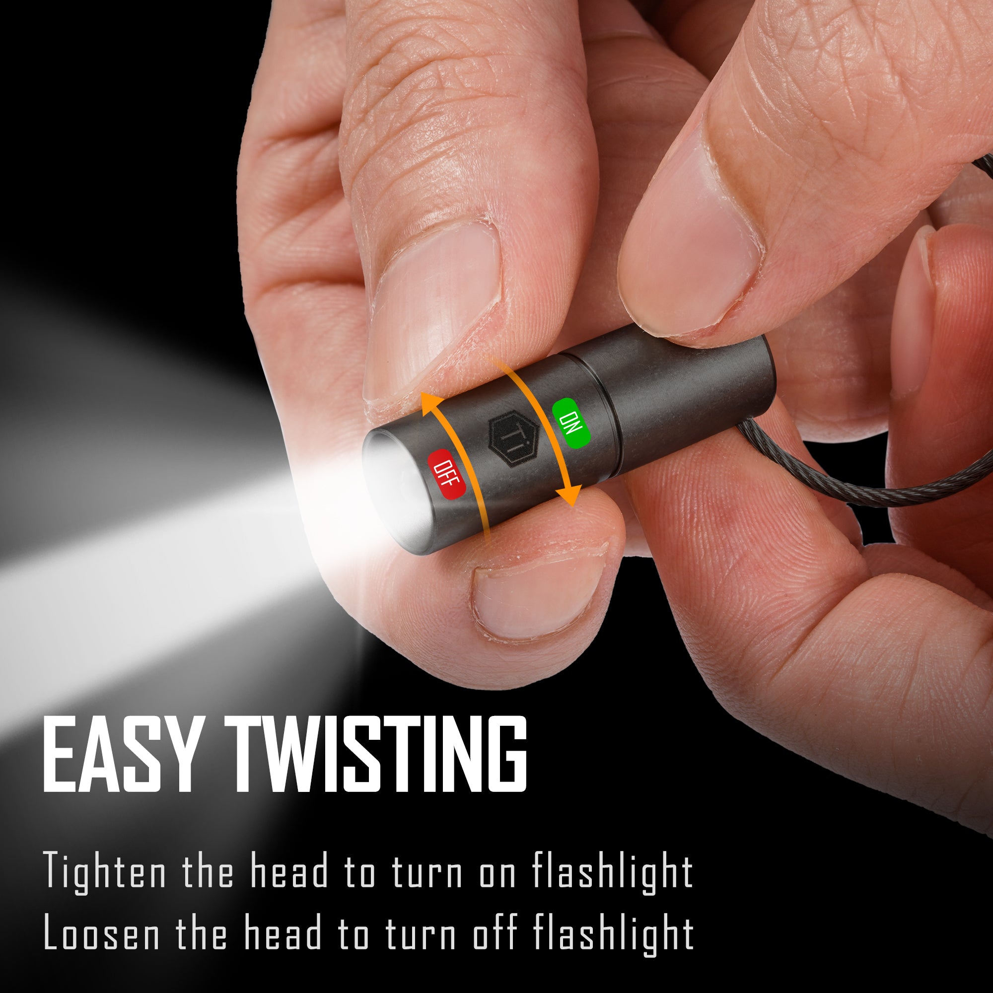 KF00 Titanium Alloy Mini Flashlight