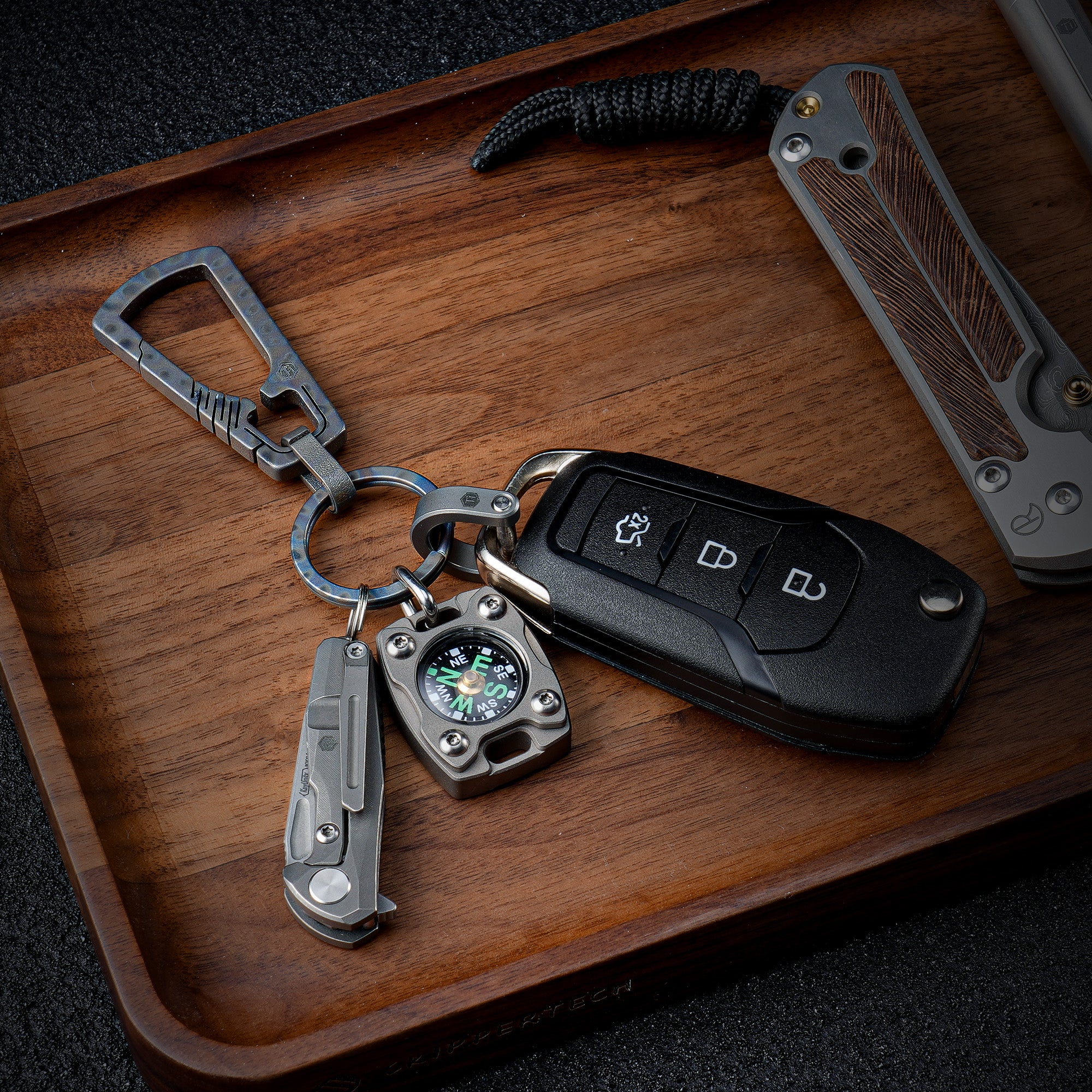 KM04HF Titanium Carabiner Keychain Clip