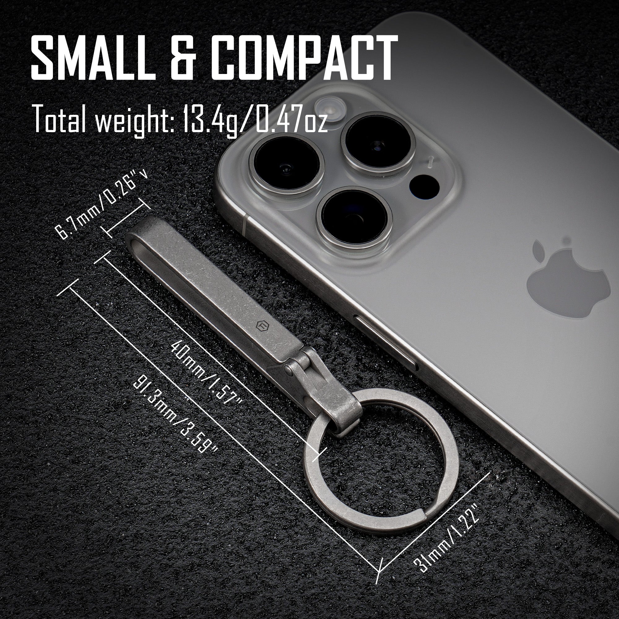 KM23 Titanium Alloy Belt Keychain