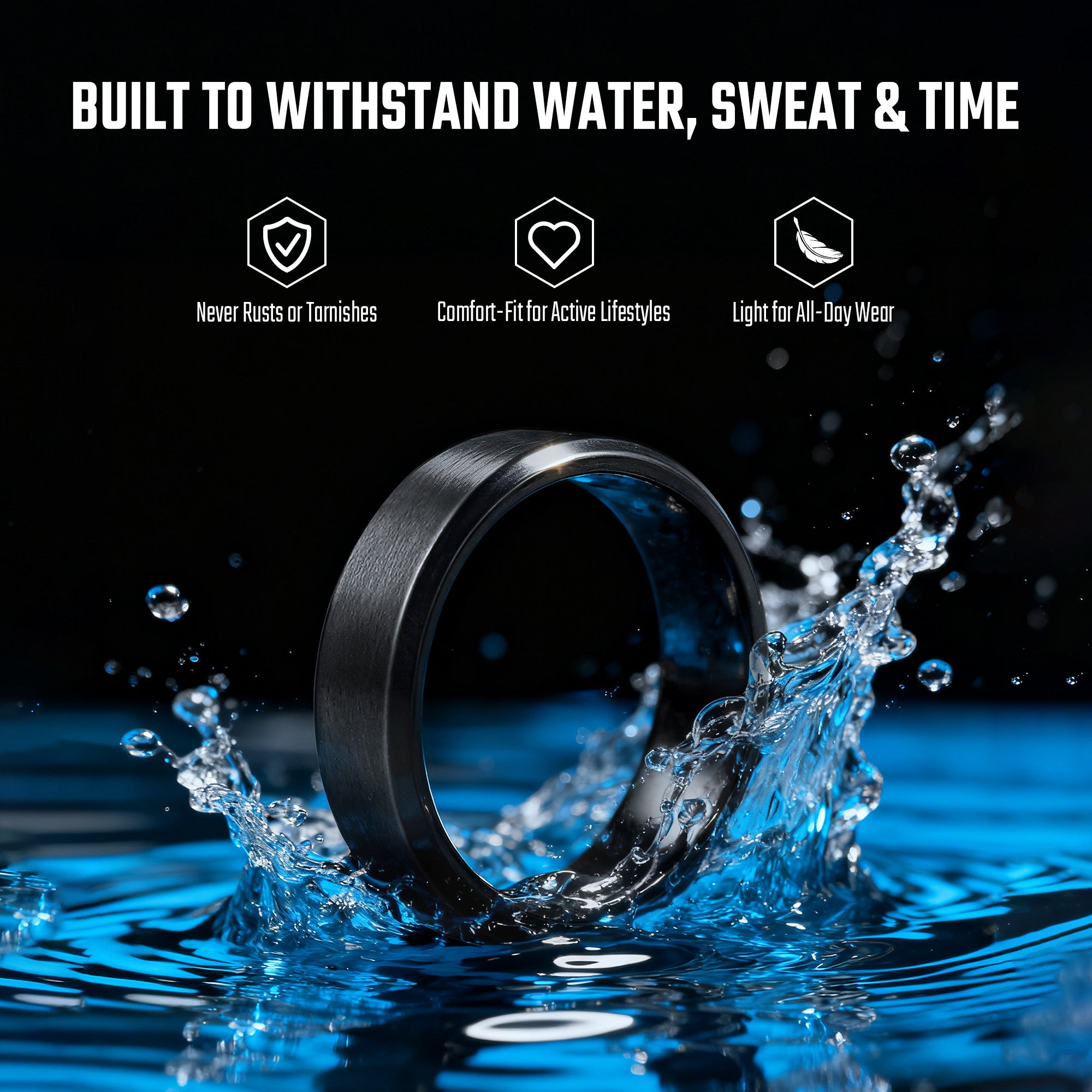 KJ00 Titanium Stainless Steel Ring