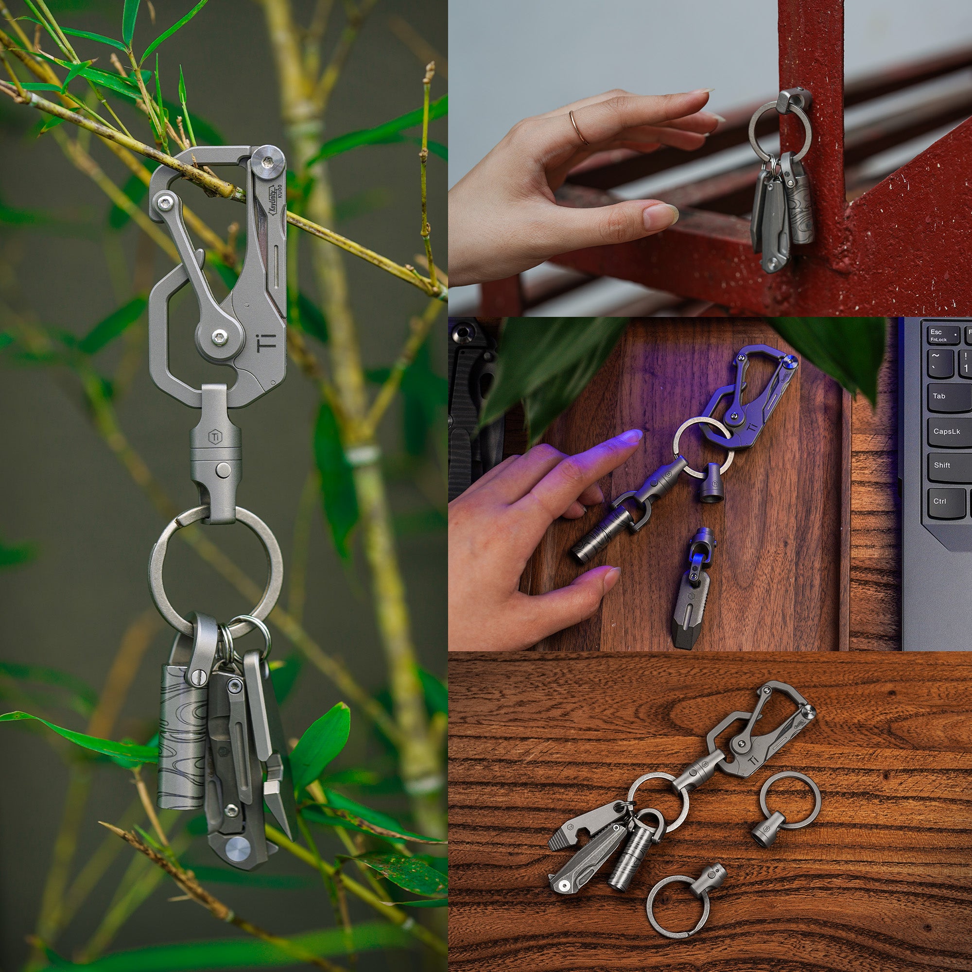 KA45SW Titanium Swivel Key Ring