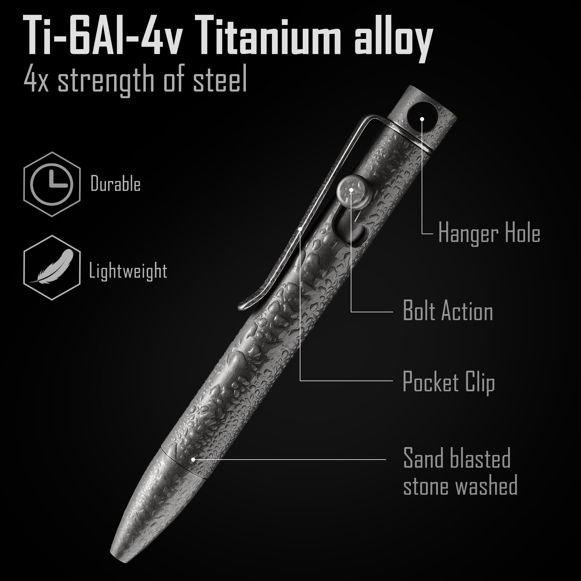 KP03 Titanium Alloy Bolt Action Pen