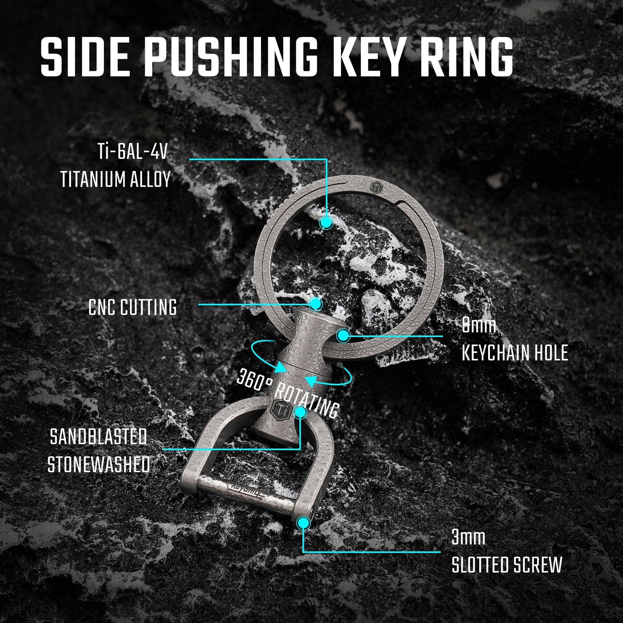 KM13 Titanium Alloy Keychain Key Ring Connector