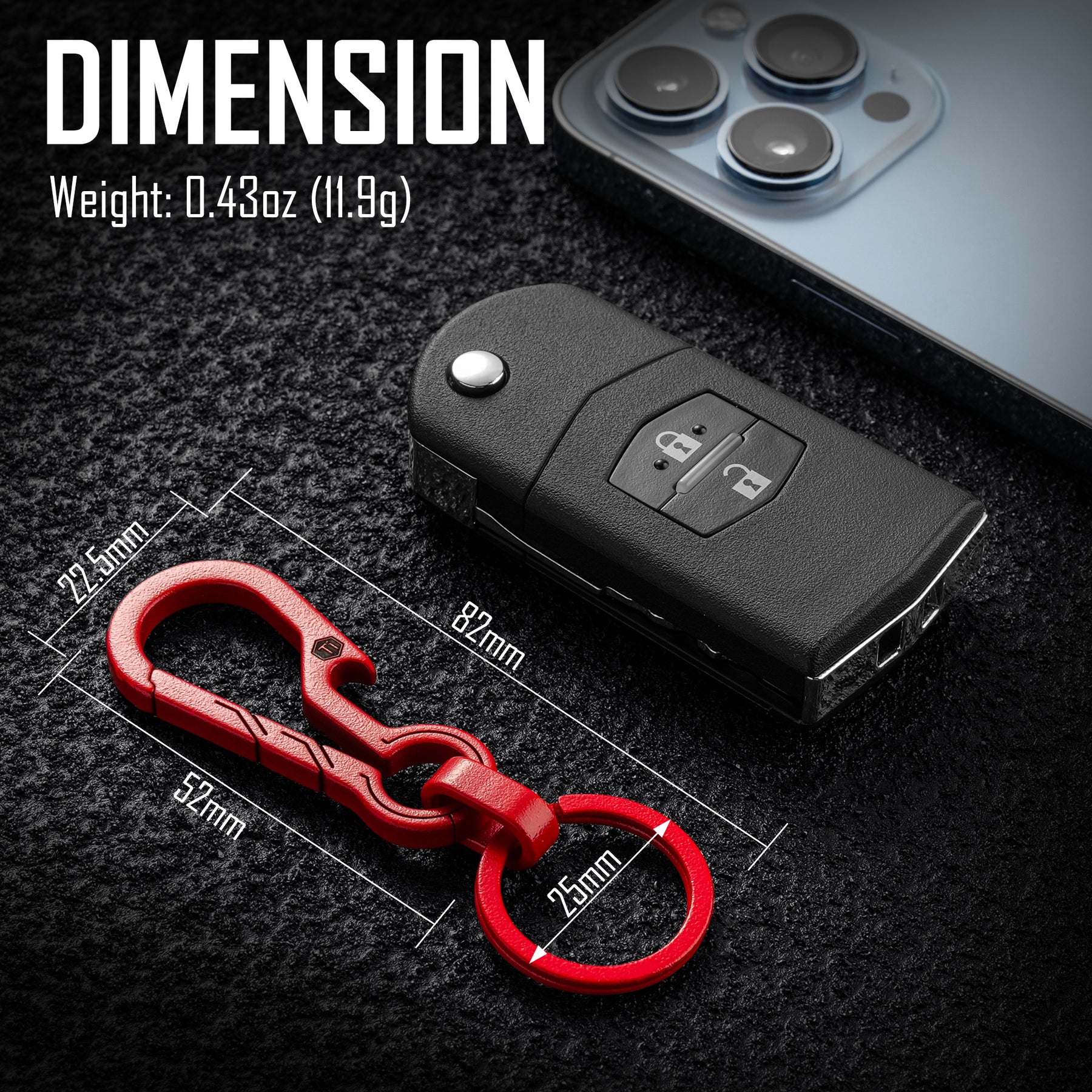 Ultra Lightweight For Titanium Alloy Keychain With For Key Ring Carabiner  Car For Key Chains Bottle Opener Quick-release