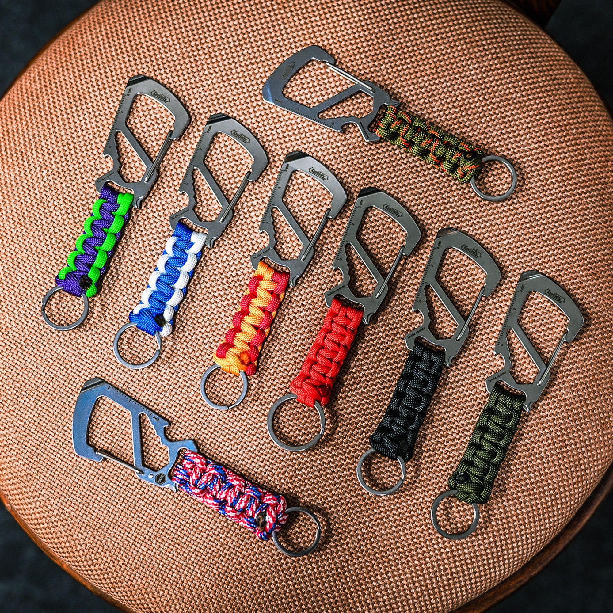 KC00 Handmade Woven Keychain Lanyard (Orange)