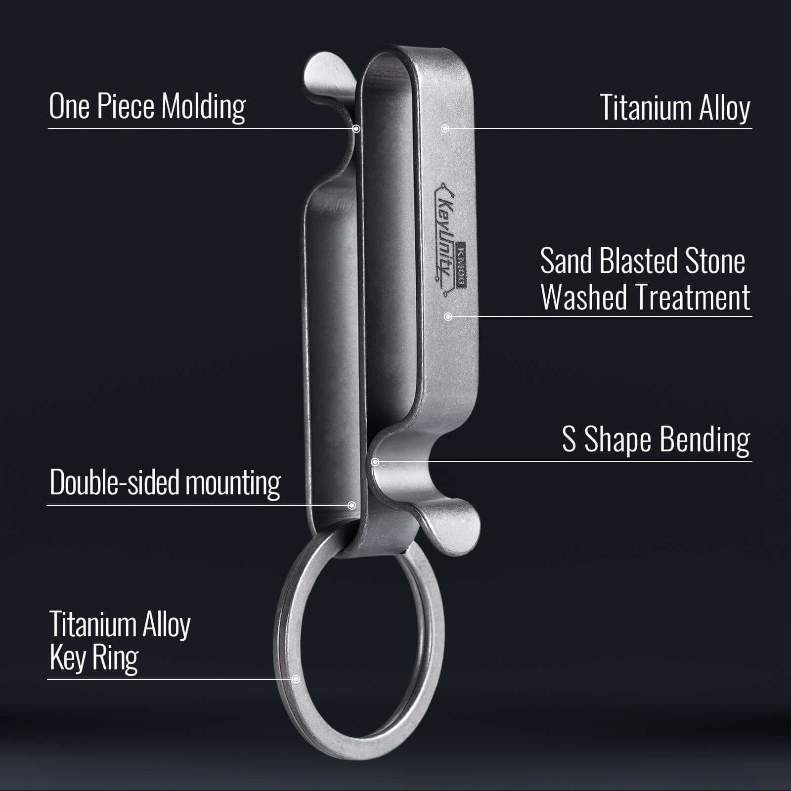 Stainless Steel Detachable Keychain Waist Belt Clip Key Ring