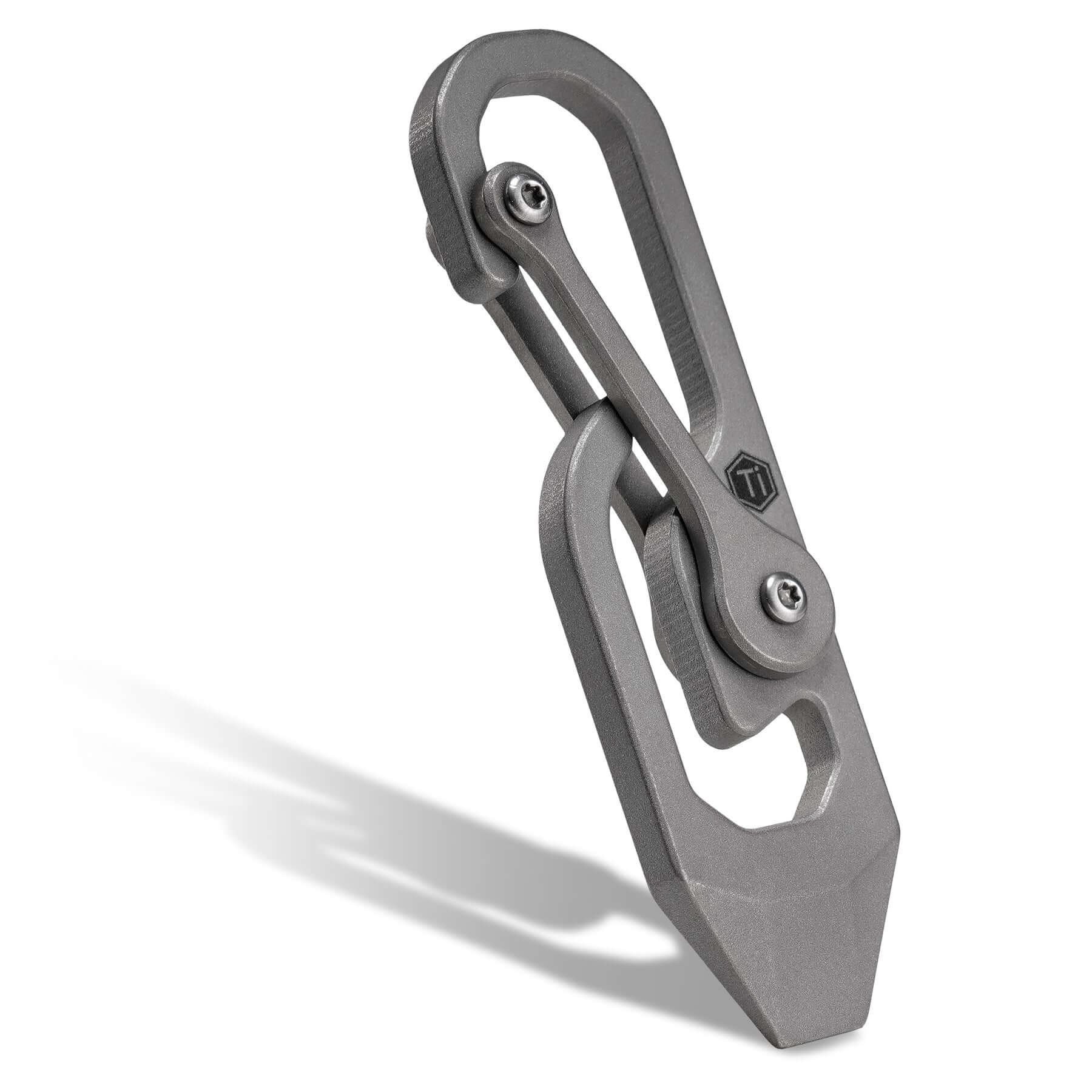 KeyUnity Titanium Carabiner Keychain Clip, Dual-Gate Quick Release