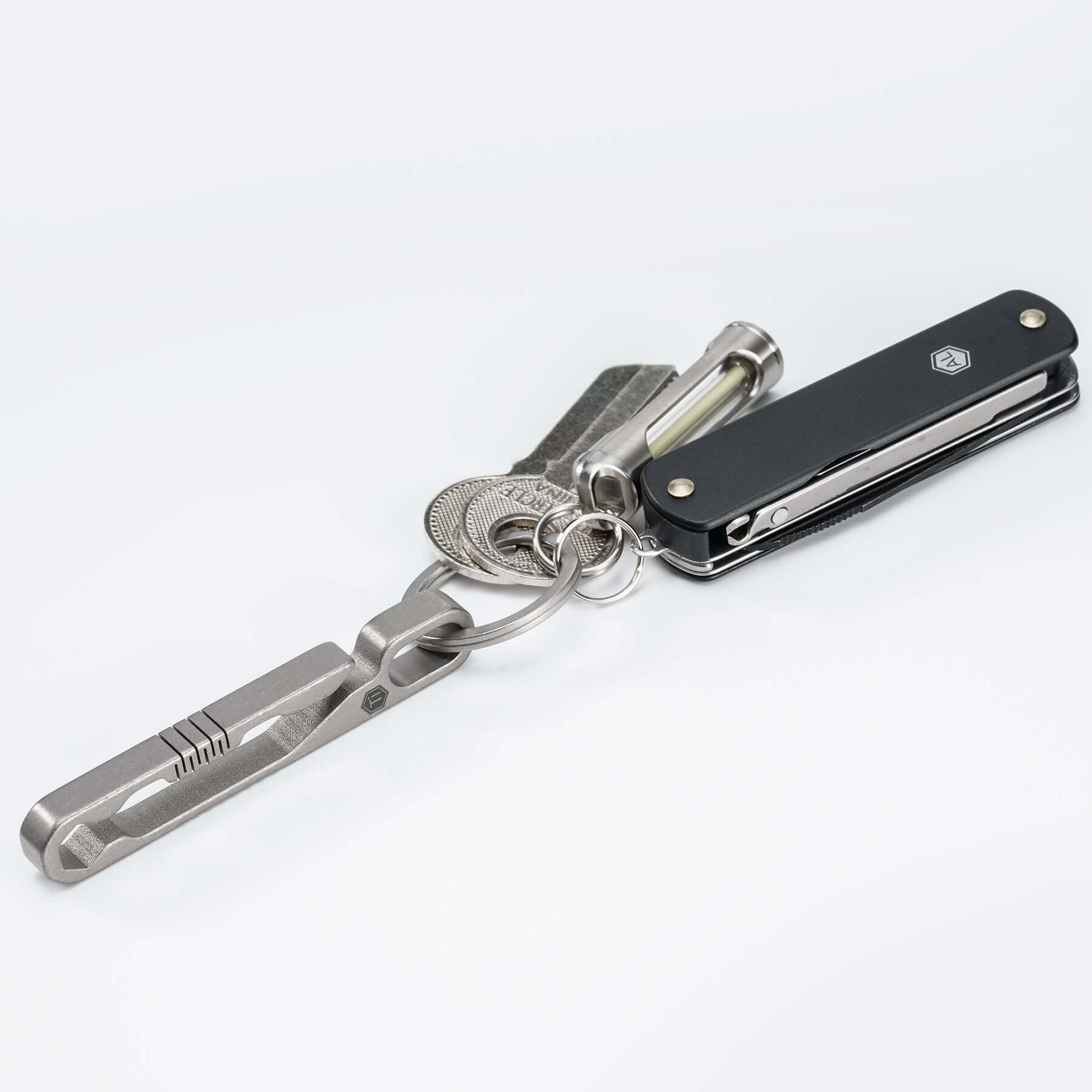 KM07 Titanium Belt Clip Keychain