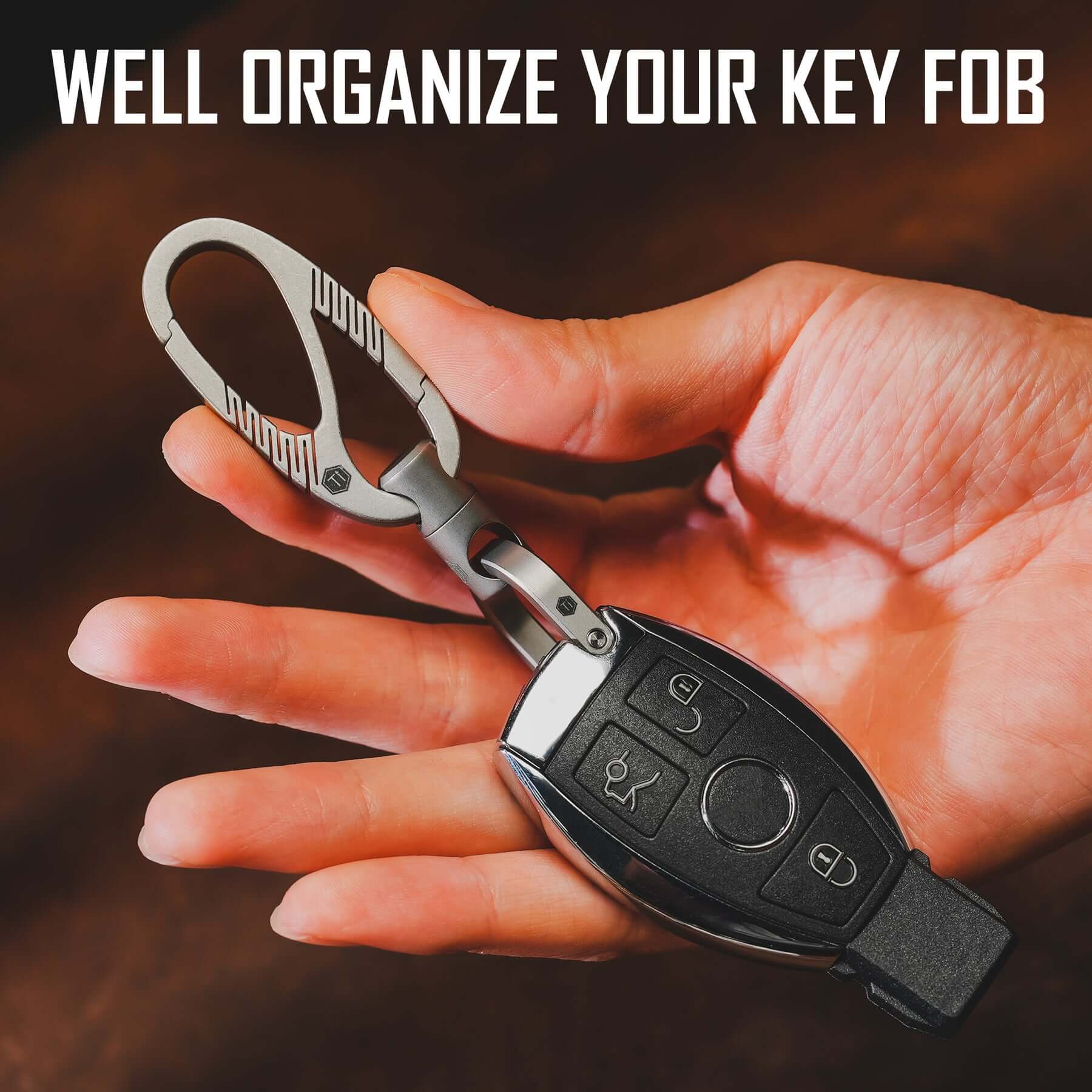 KM08 Titanium Doual Gate Keychain/Key Ring