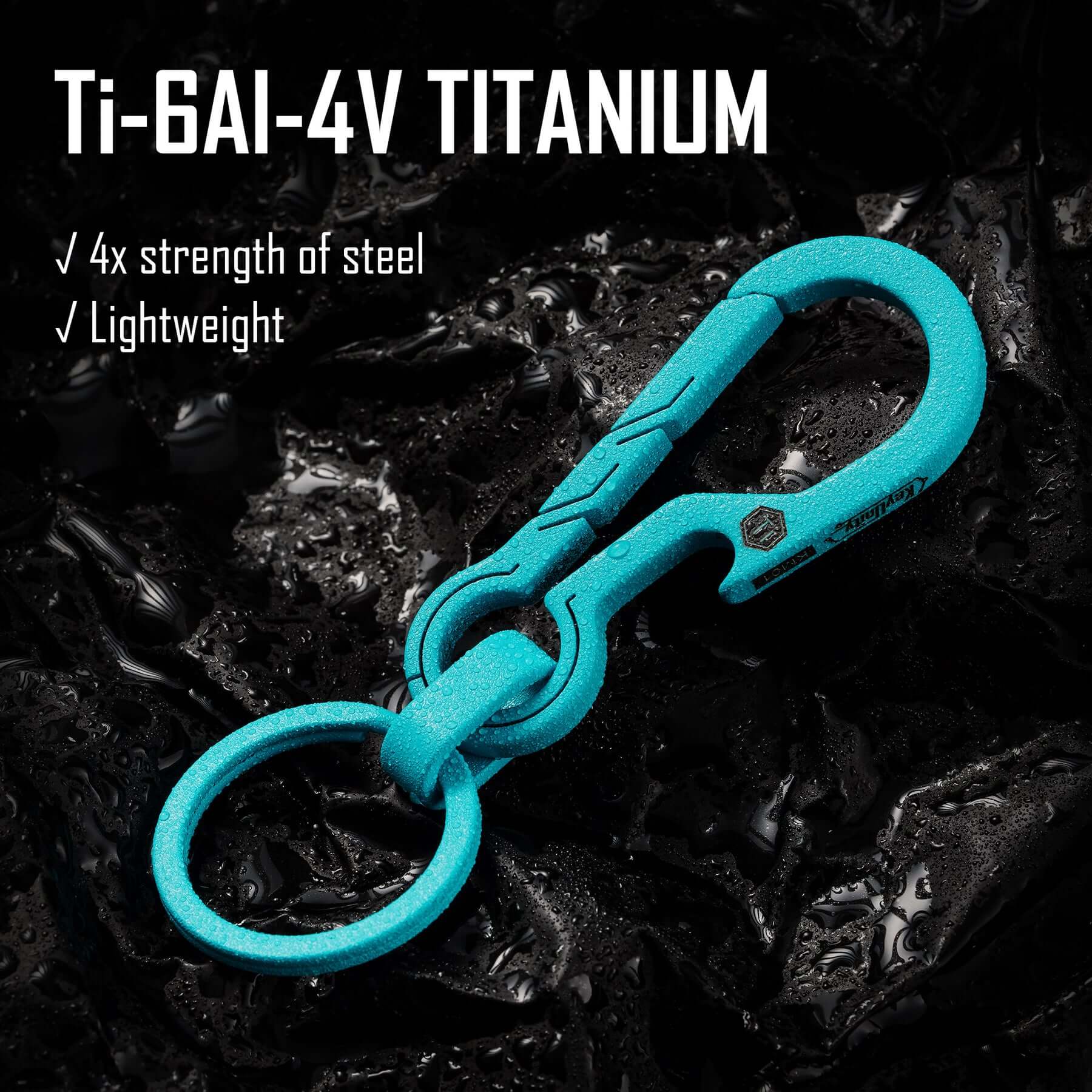 KM01 Titanium Alloy Keychain Clip with Bottle Opener （TB）