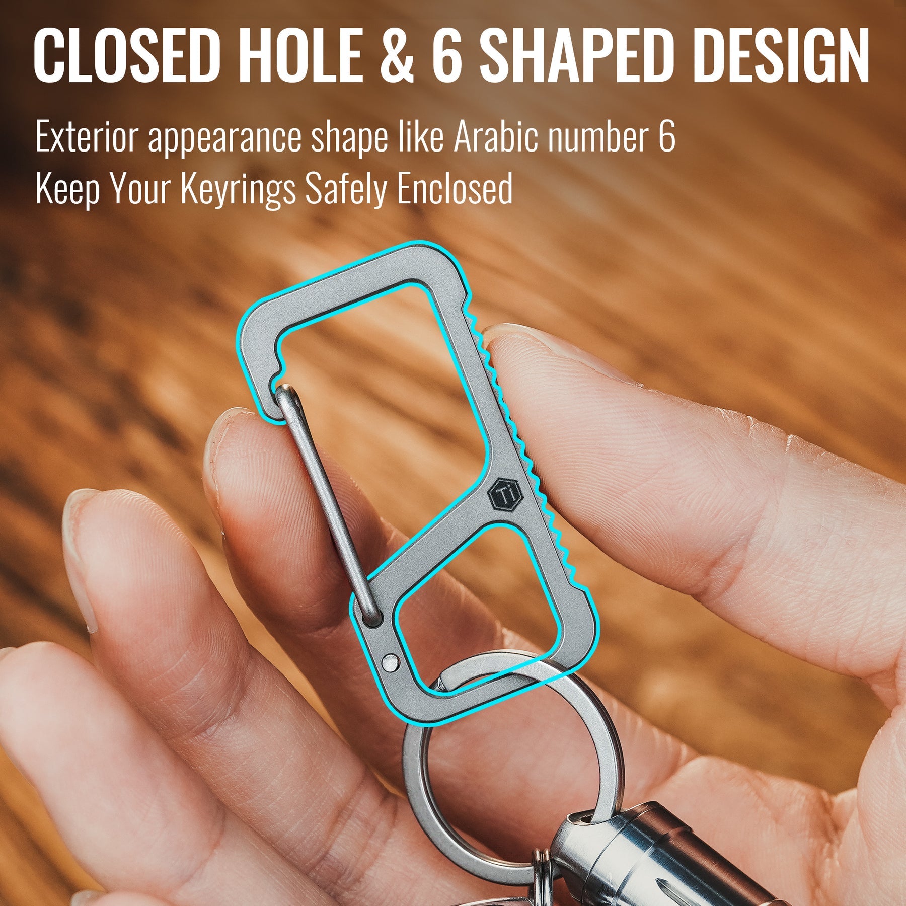 KM06 Anti Lost Titanium Carabiner