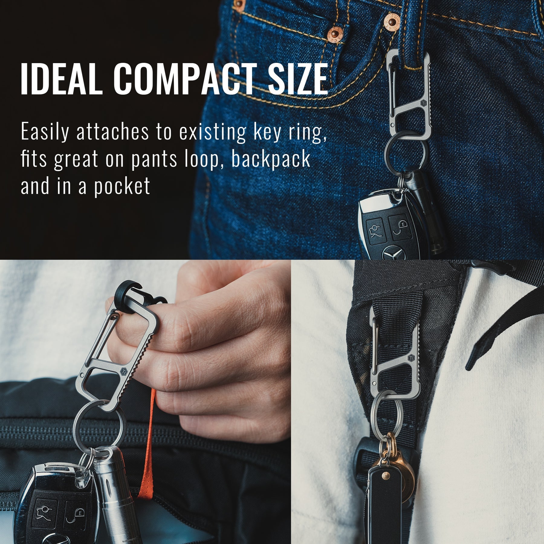 KM06 Anti Lost Titanium Carabiner