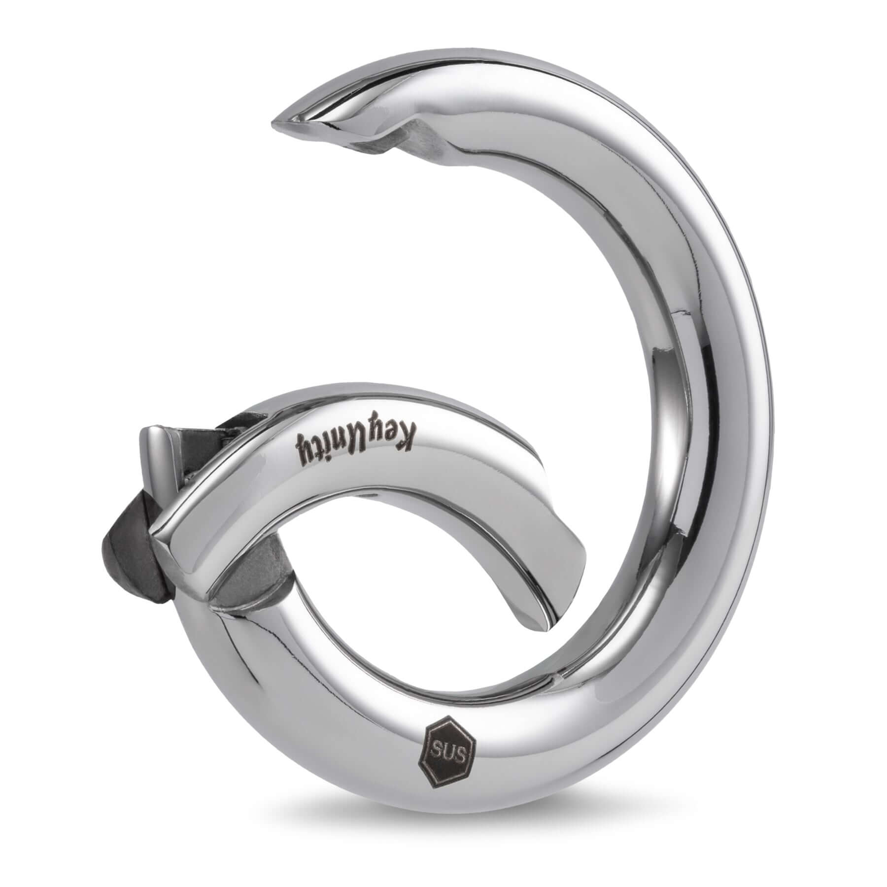 KeyUnity 6pcs Stainless Steel Key Chain, KS04 Quick Released