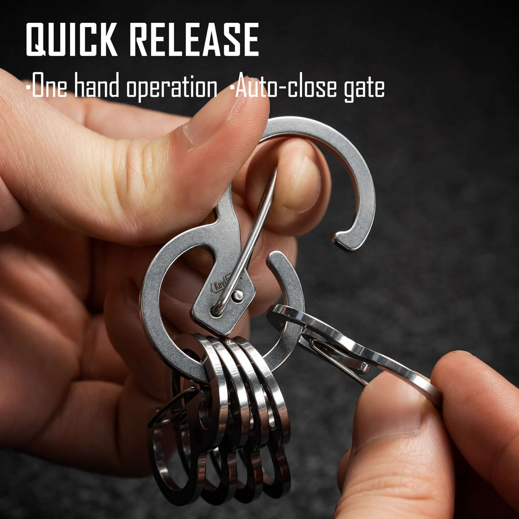 KS04 Stainless Steel Carabiner Clip