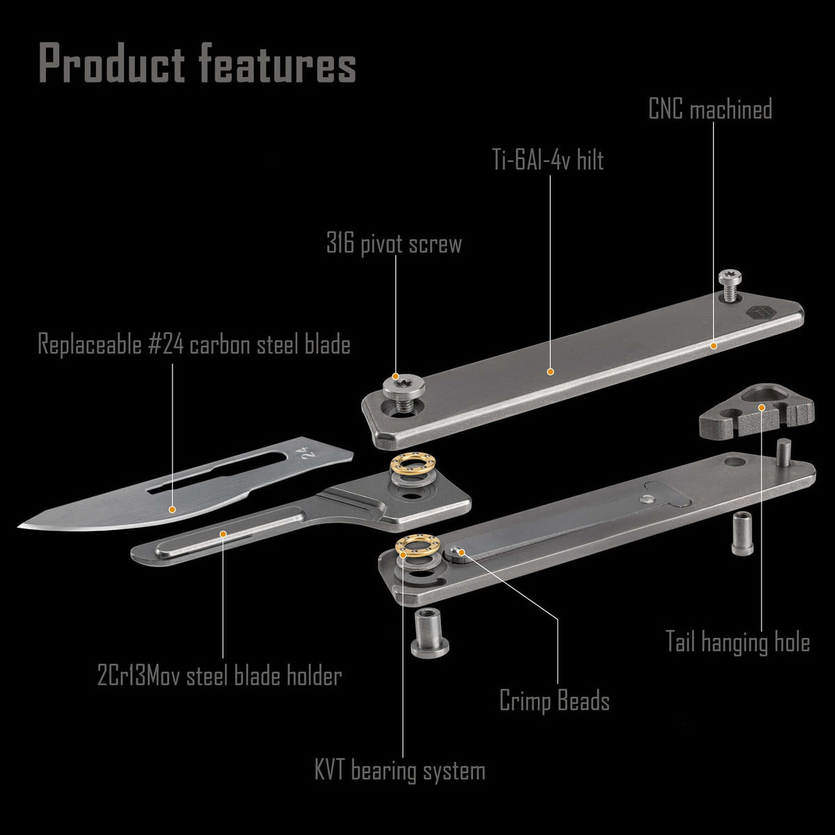 KeyUnity KK02 Titanium Alloy Mini Knife