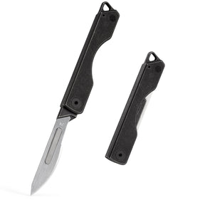  KeyUnity KK01AR Titanium Folding Knife, Utility EDC Pocket Knife  with #24 Replaceable Blade, for Outdoor Hunting, Camping, Fishing, Hiking  for Men & Women (Ruler) : Tools & Home Improvement