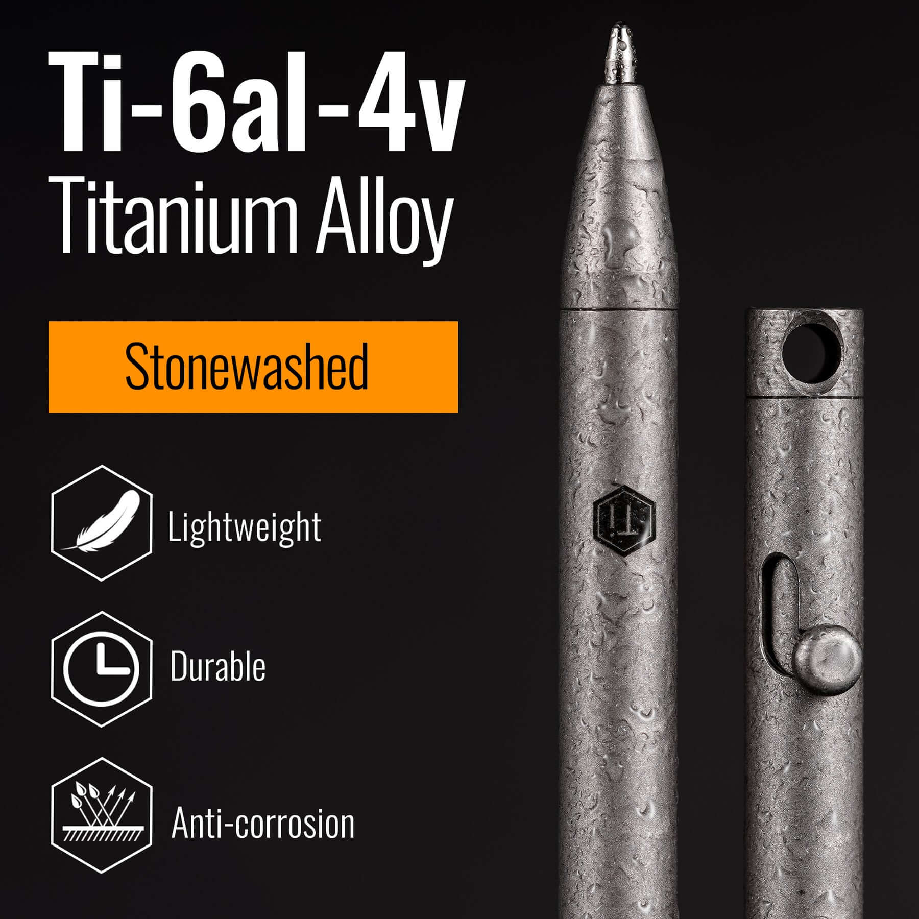 KP00 Titanium Alloy Bolt Action Pen