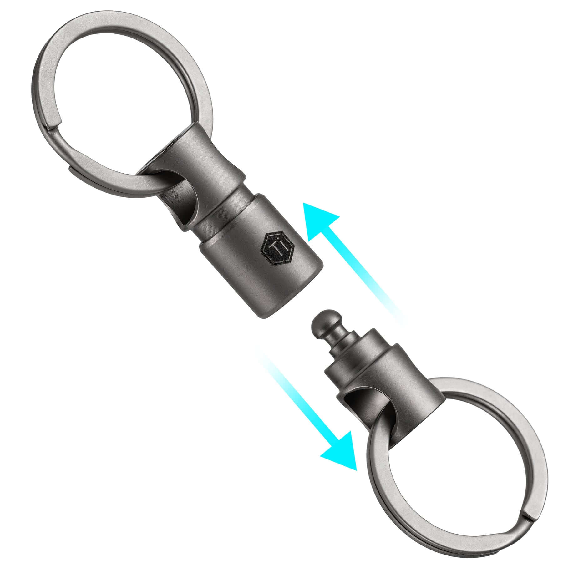 KeyUnity KB00 Titanium Sling Clip Haken Karabijnhaak met karabijnsluiting voor sleutelhanger, Molle-tas en schouderriem (zwart KeyUnity KB00 Titanium Sling Clip Haken Karabijnhaak met karabijnsluiting voor sleutelhanger, Molle-tas en schouderriem (zwart