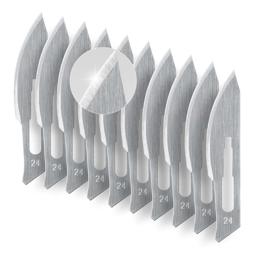 24 Carbon Steel Scalpel Blades 10/pk