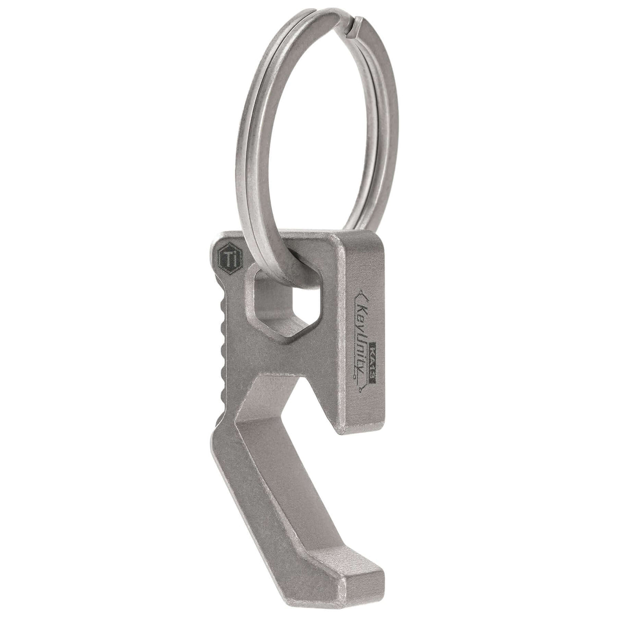 KeyUnity Titanium Swivel Key Chain Rings, Rotatable Key Organizer Linker  for Carabiner, Wind Chime, Plant, DIY Accessory, KA15 Sliver 