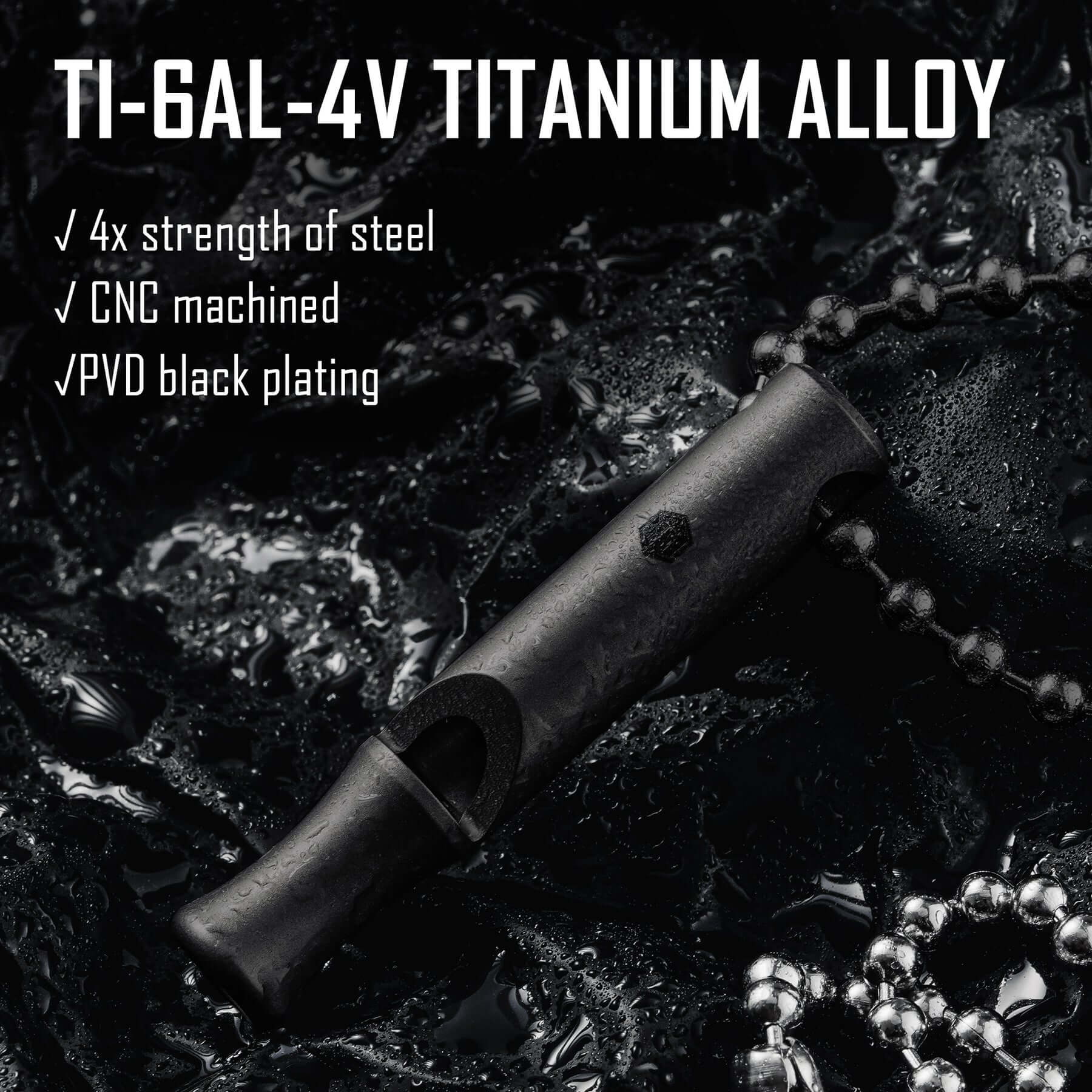 KA22 Titanium Whistle (BLACK)